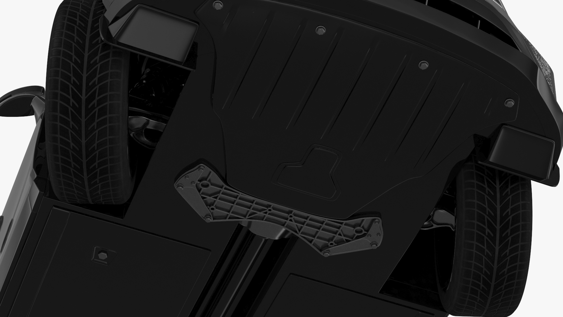 3D Modern Electric SUV Black Rigged for Maya