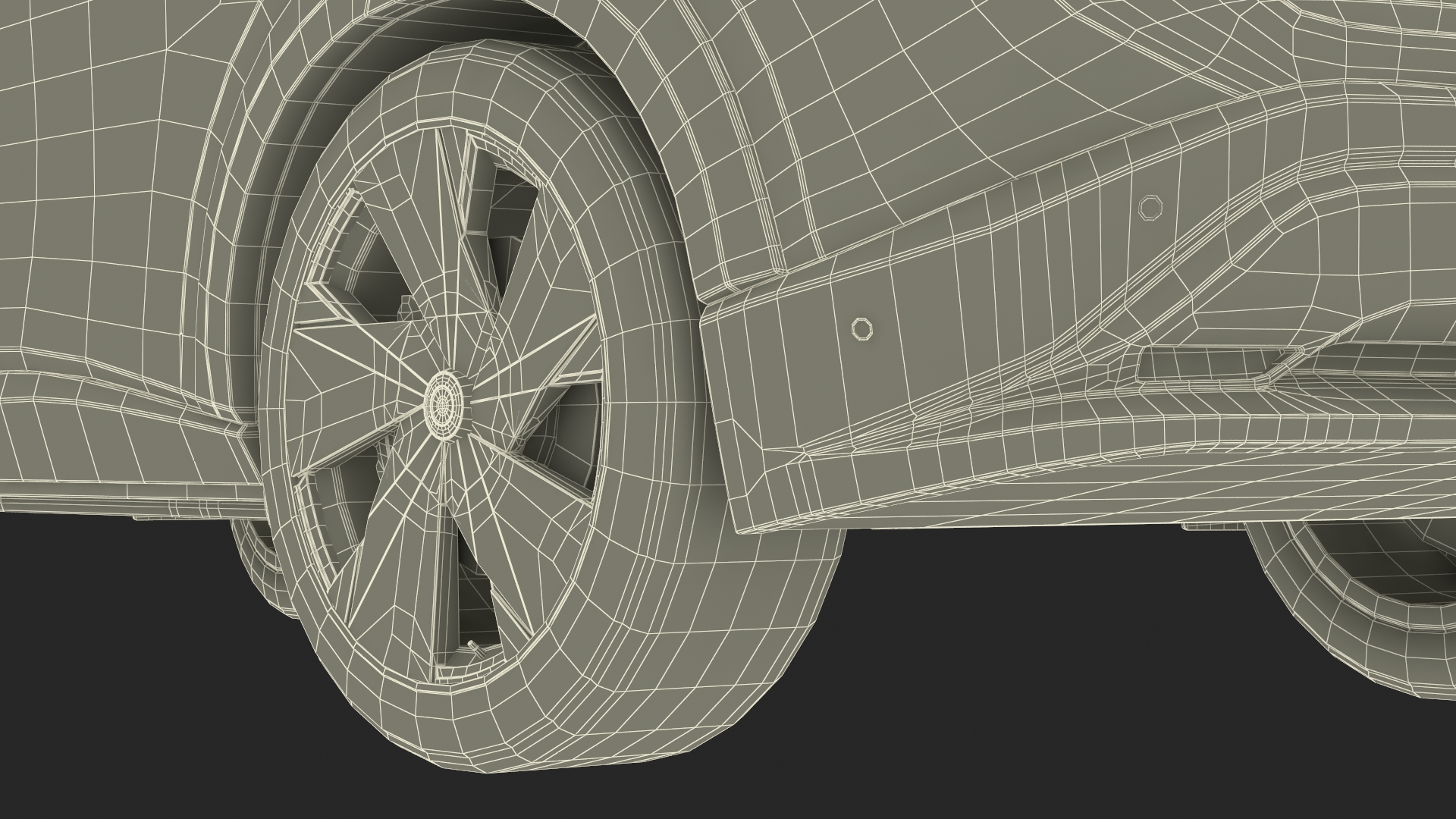3D Modern Electric SUV Black Rigged for Maya