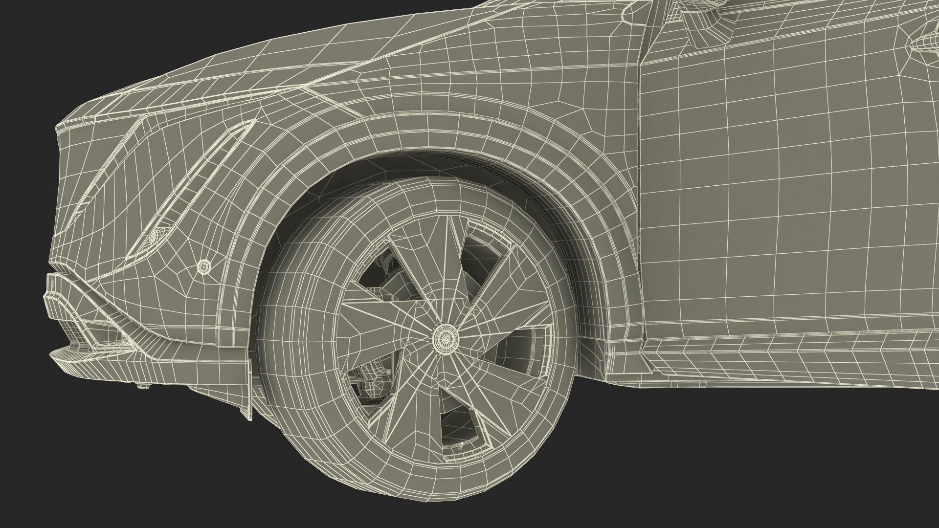 3D Modern Electric SUV Black Rigged for Maya
