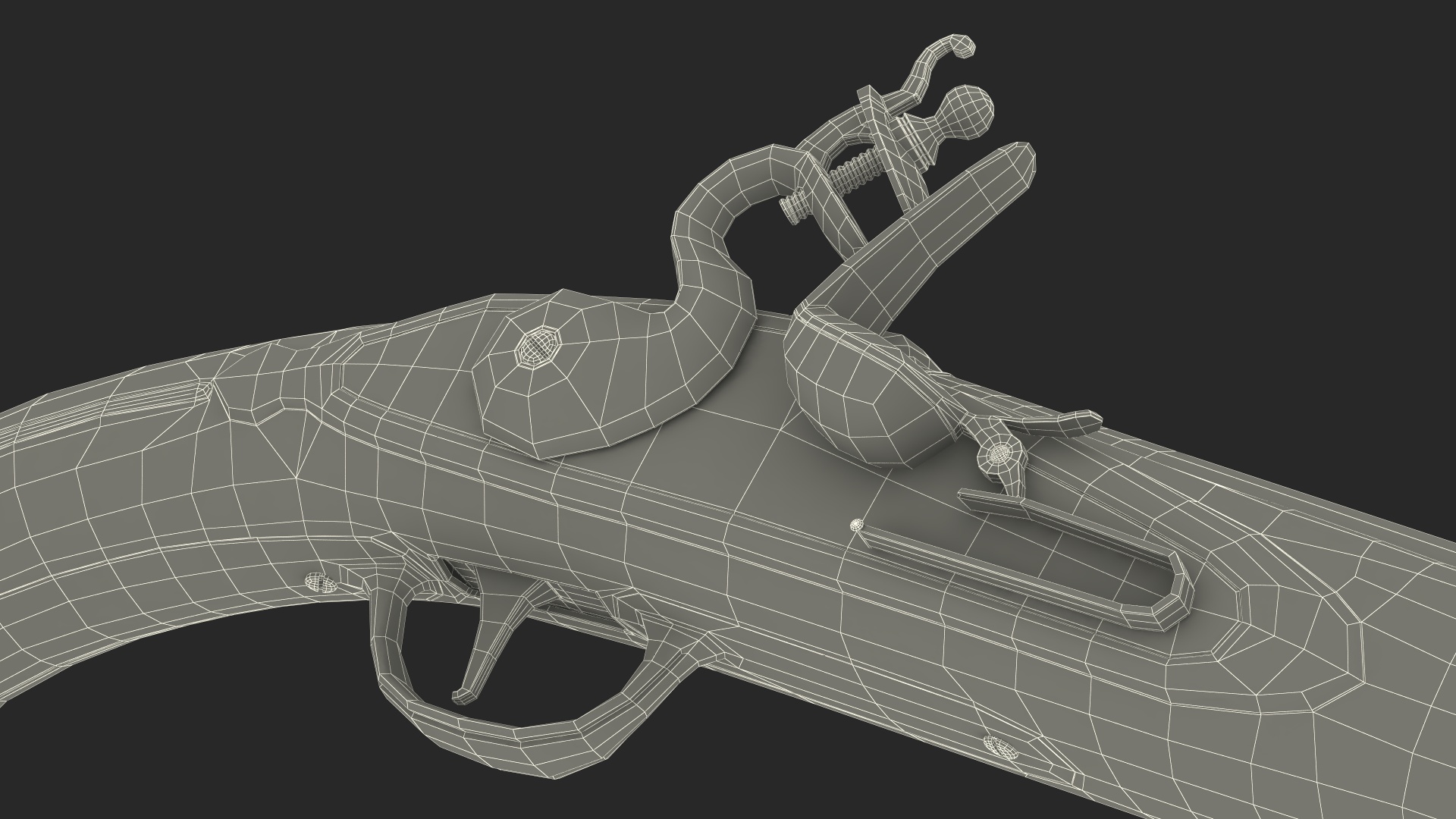 Flintlock Horse Pistol 3D