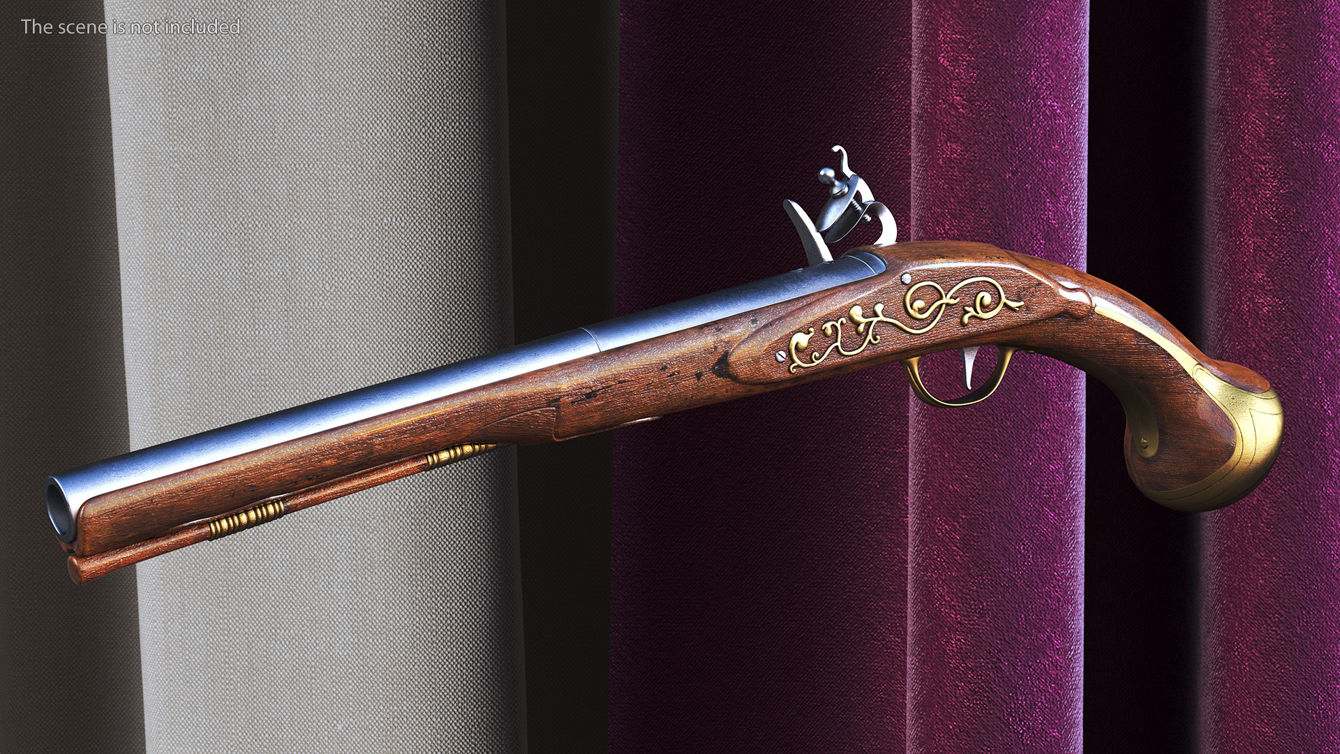 Flintlock Horse Pistol 3D