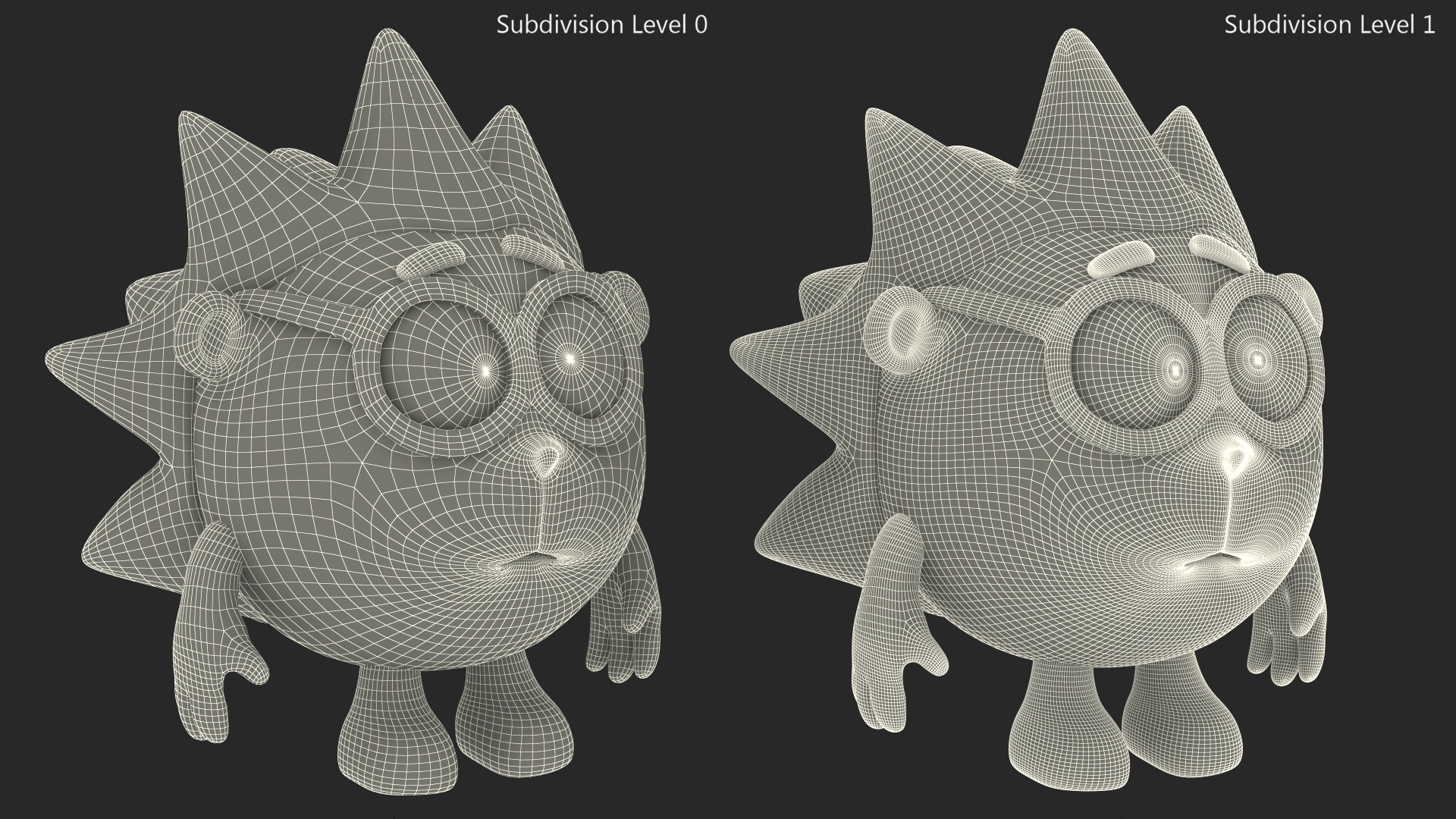 Cartoon Character Chiko Sad Pose 3D