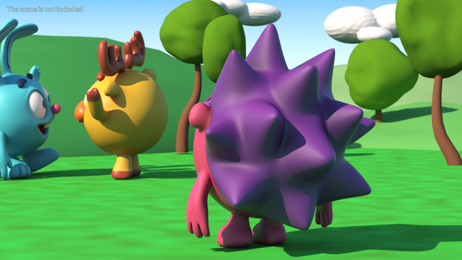 Cartoon Character Chiko Sad Pose 3D