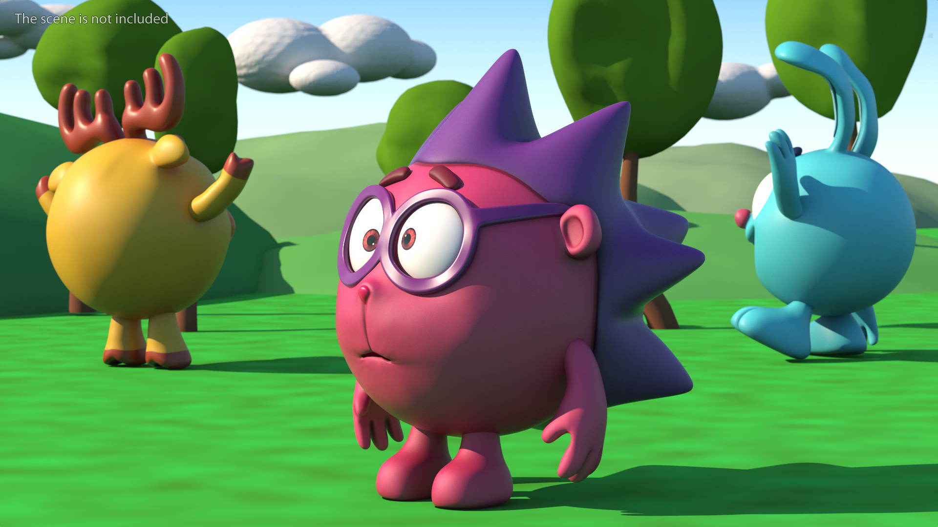 Cartoon Character Chiko Sad Pose 3D