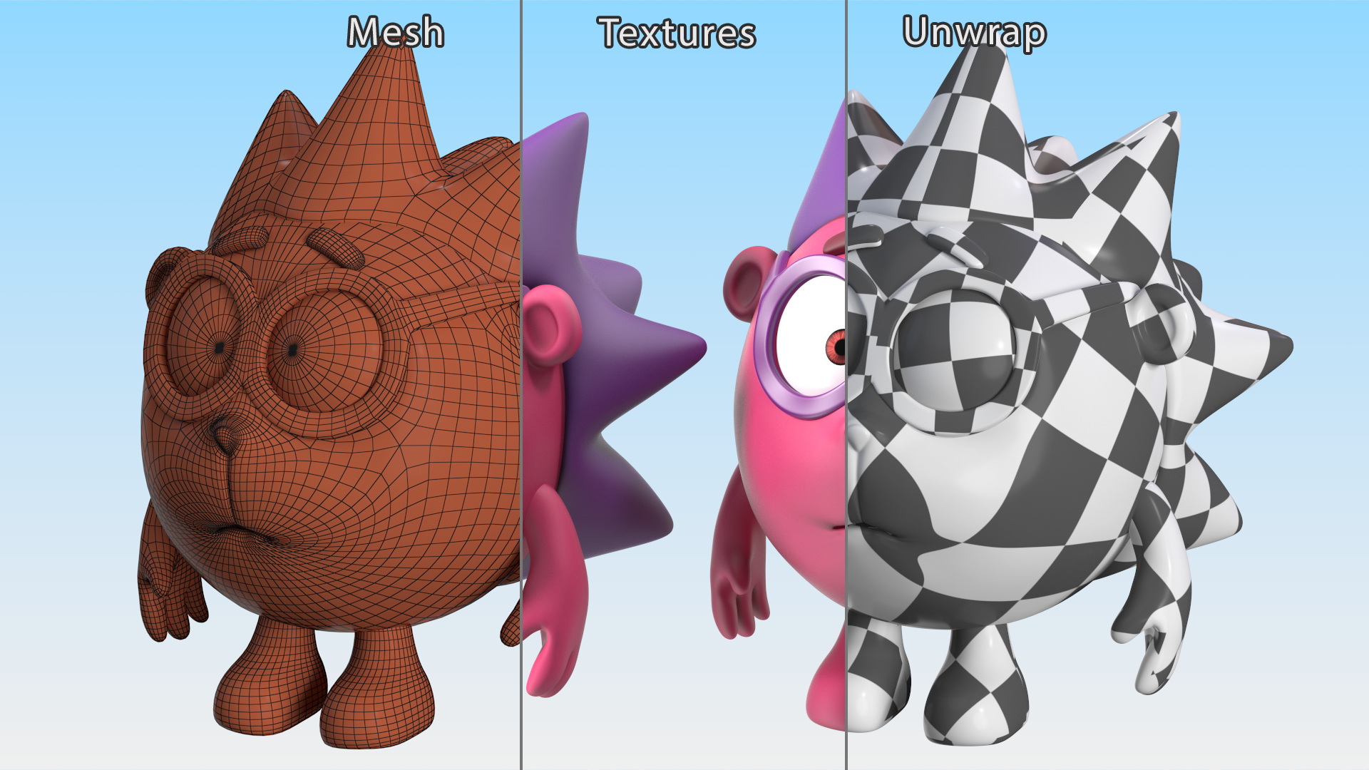 Cartoon Character Chiko Sad Pose 3D