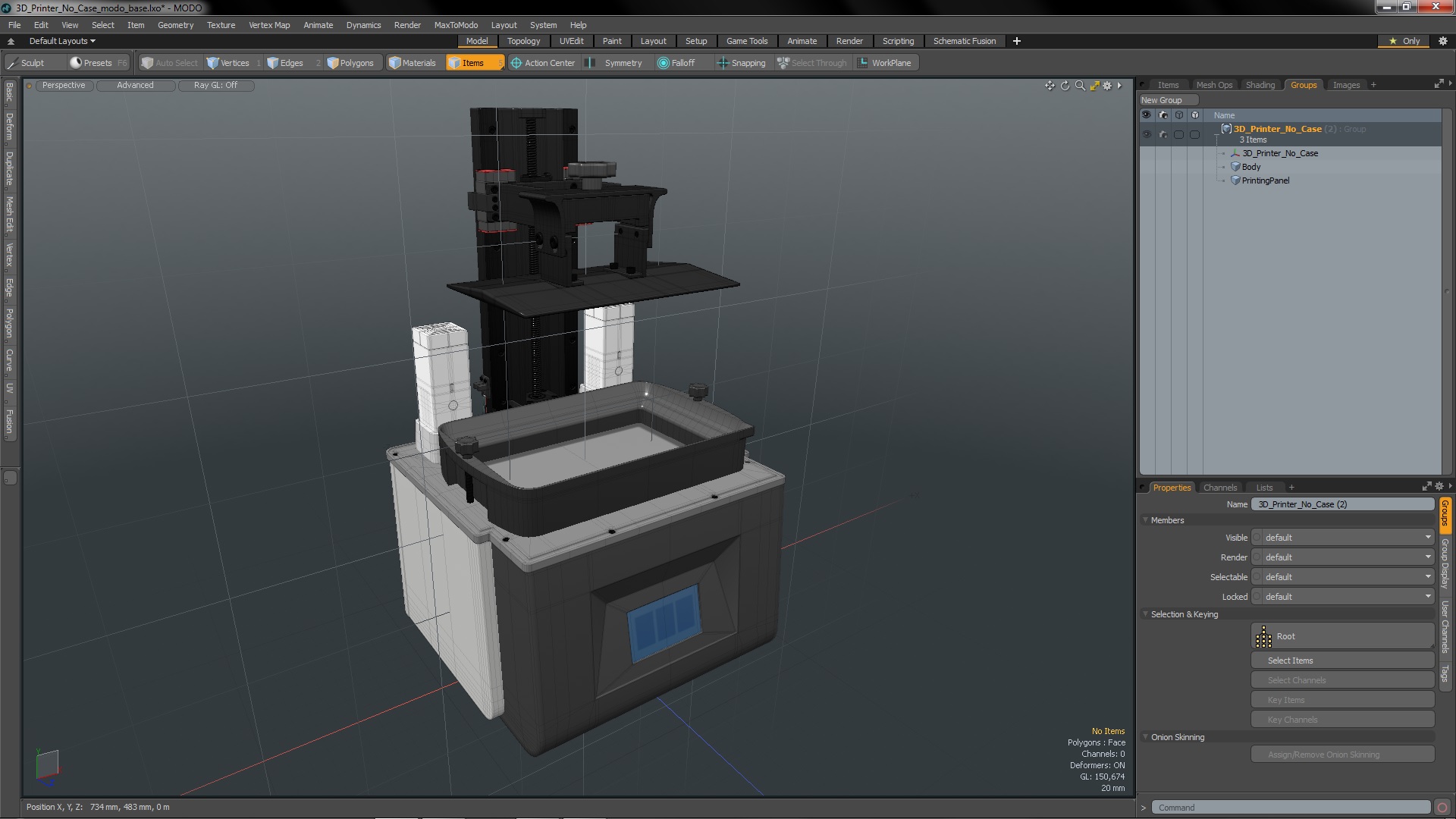 3D 3D Printer No Case model