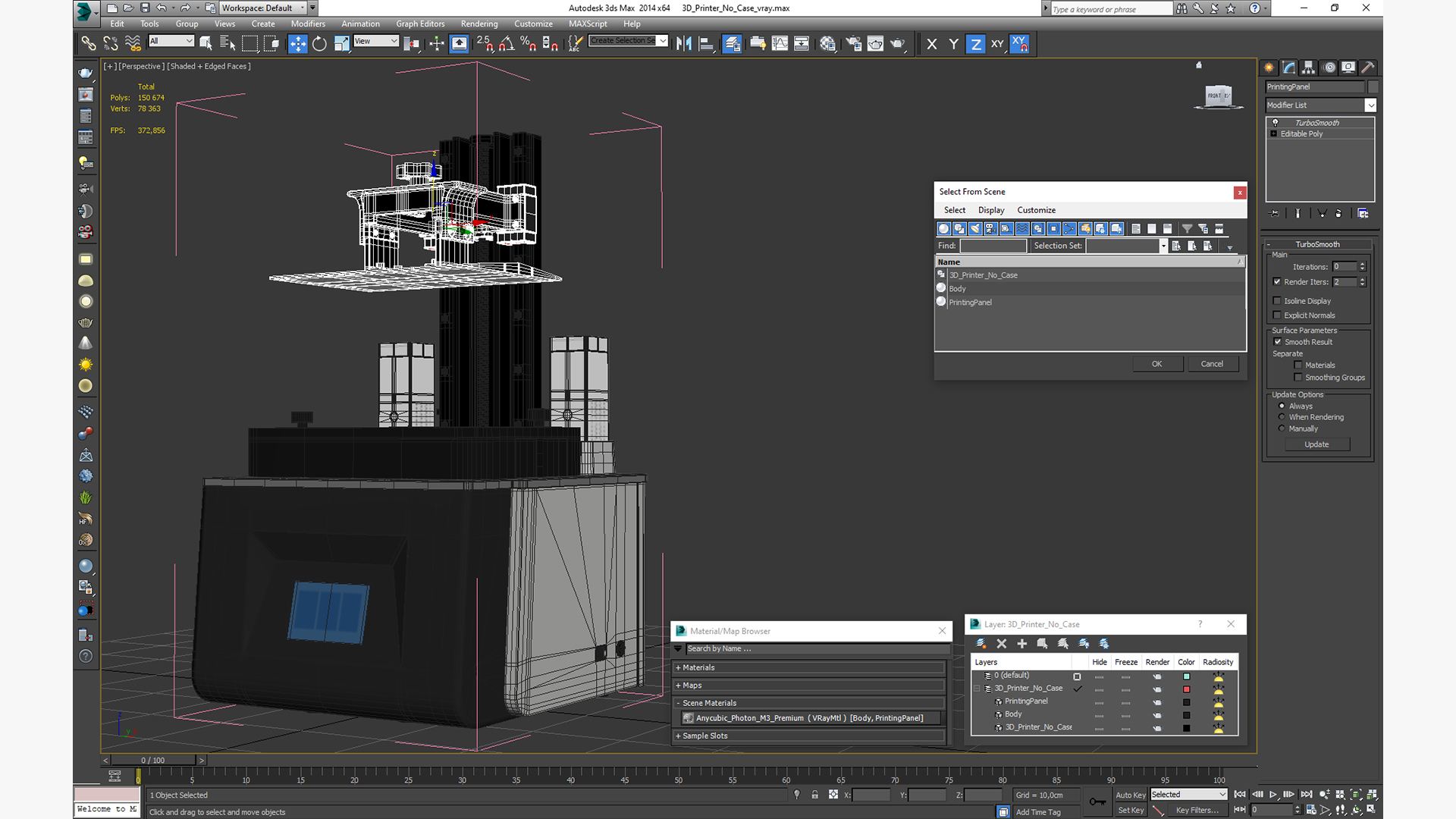 3D 3D Printer No Case model