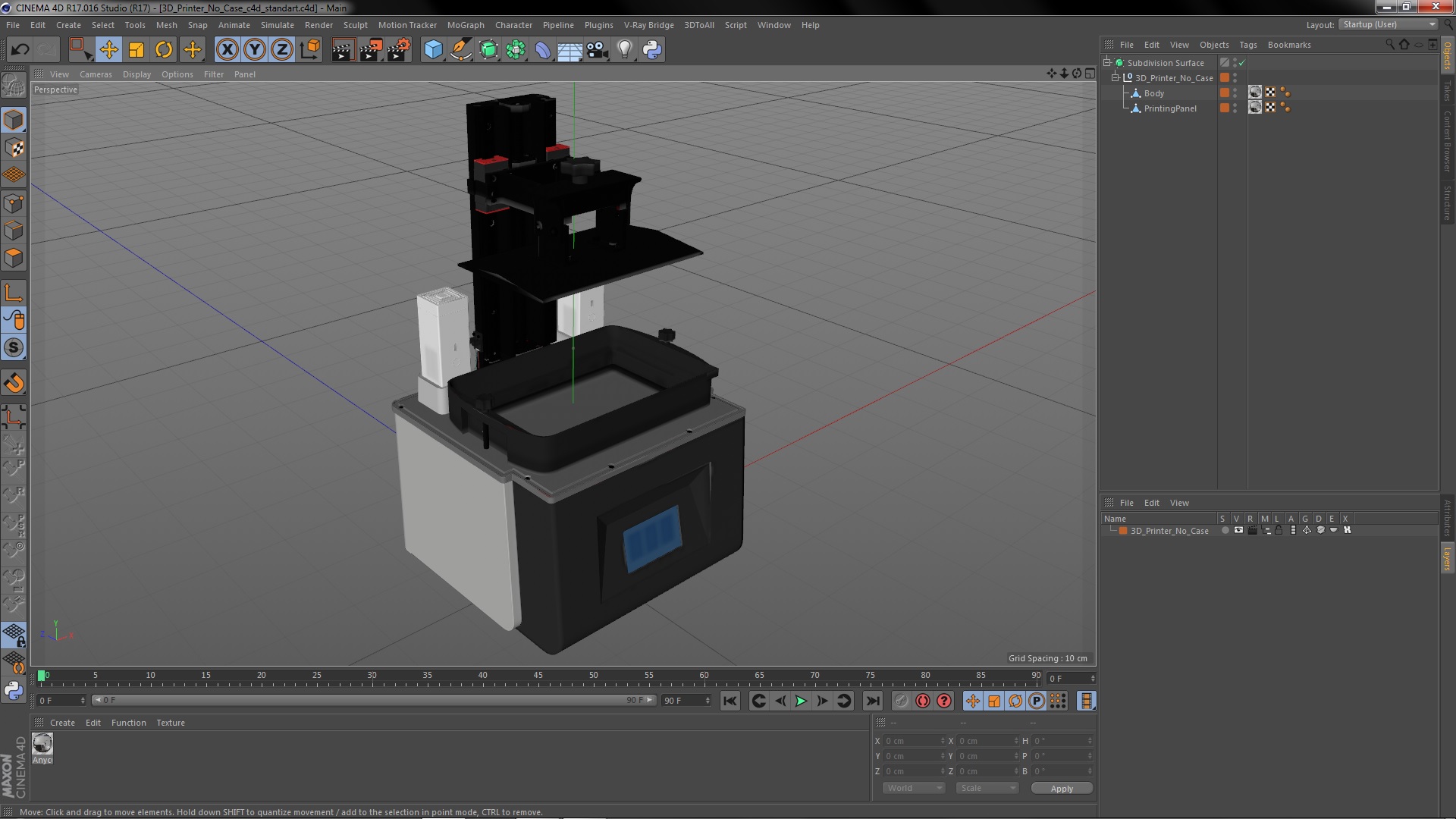 3D 3D Printer No Case model