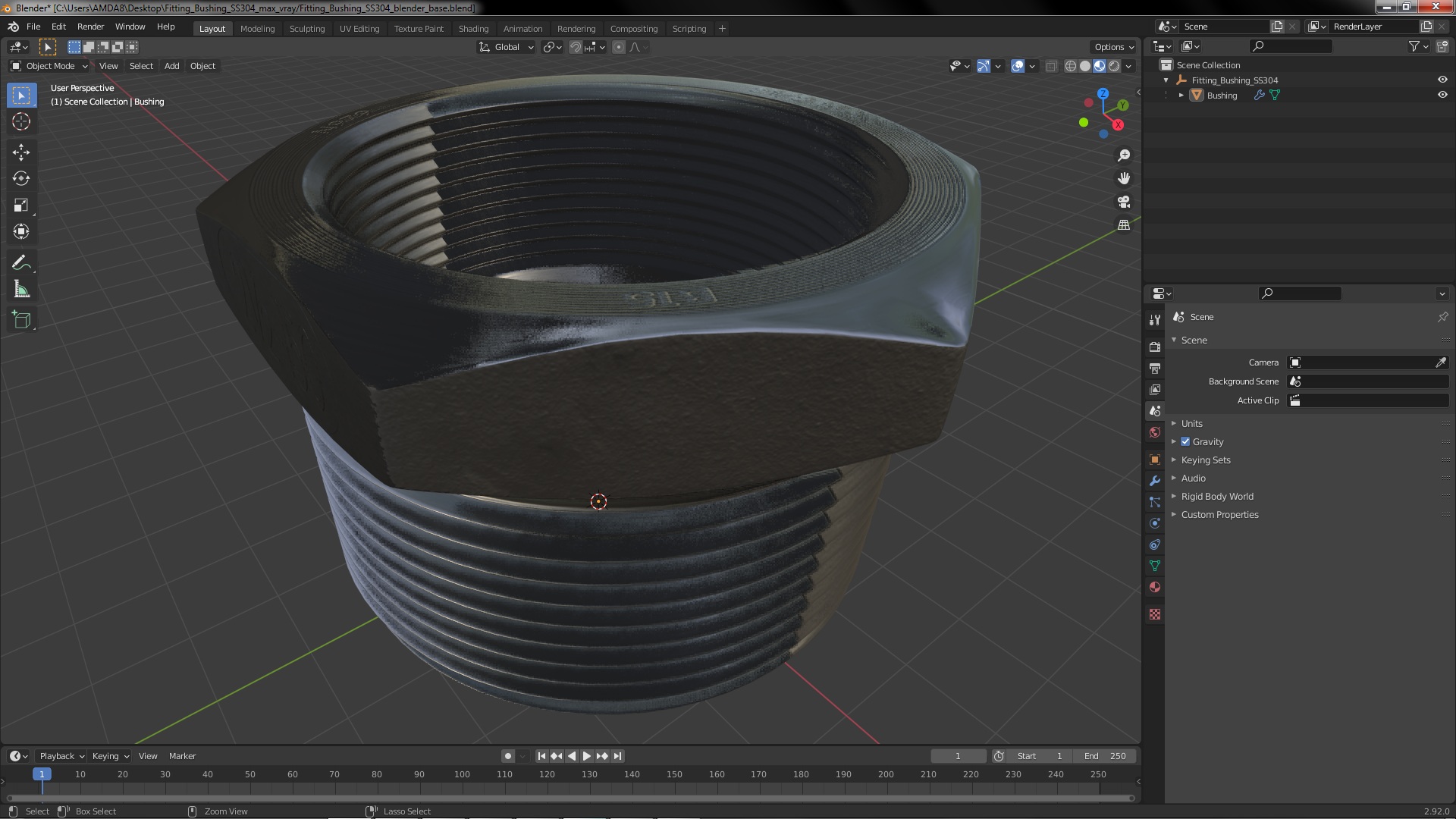 3D Fitting Bushing SS304