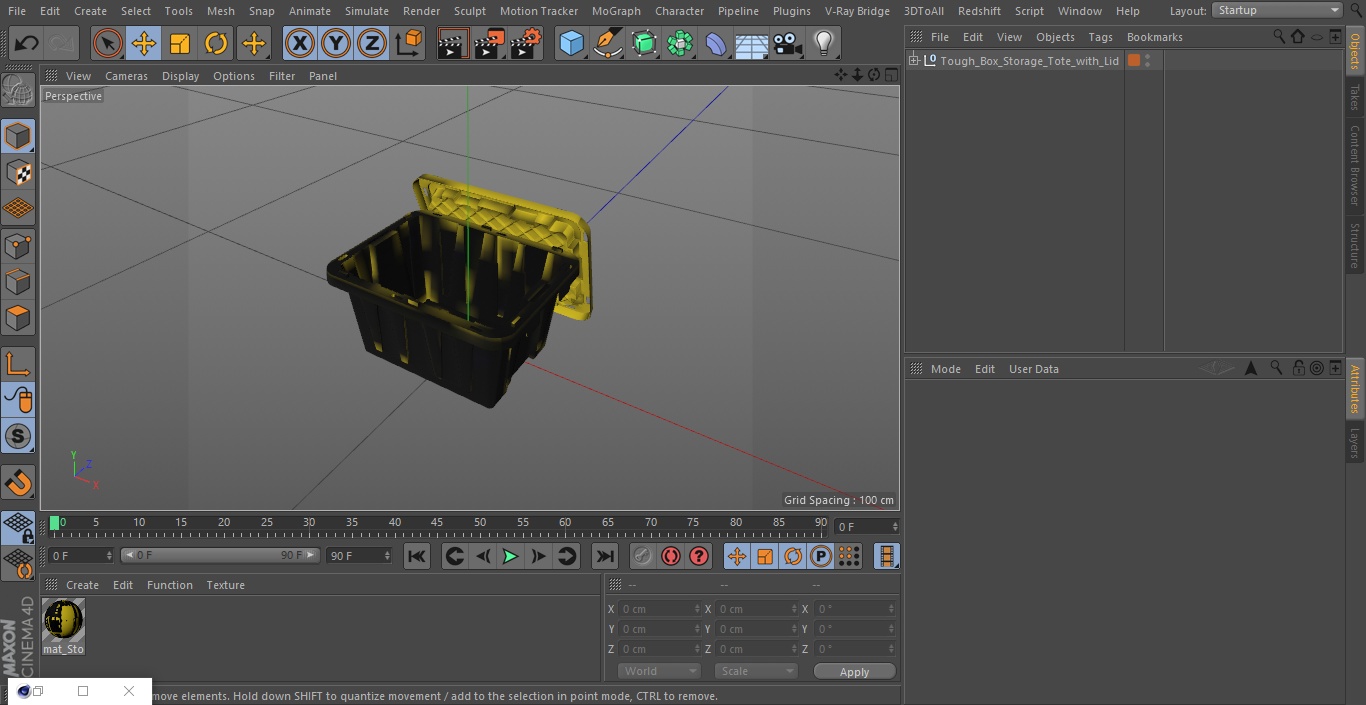 3D Tough Box Storage Tote with Lid