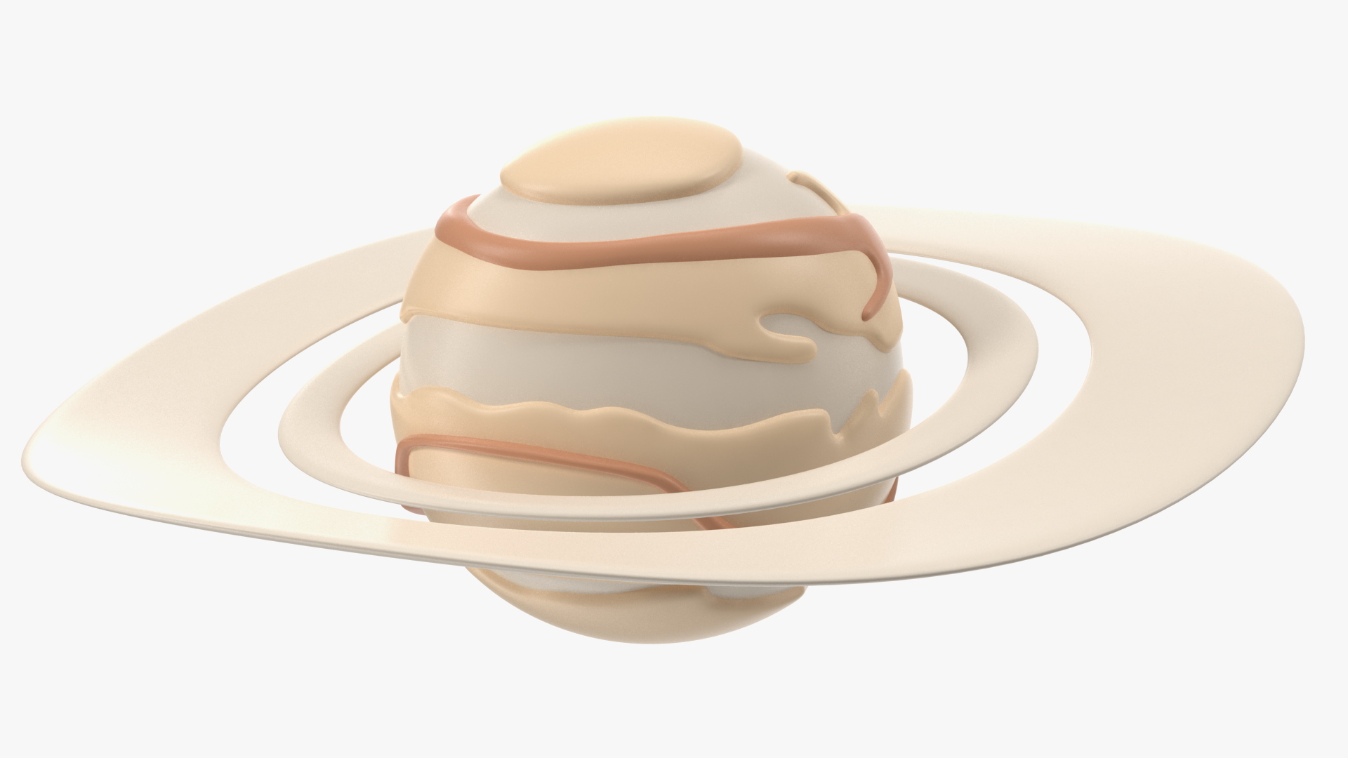 3D Cartoon Planet Saturn