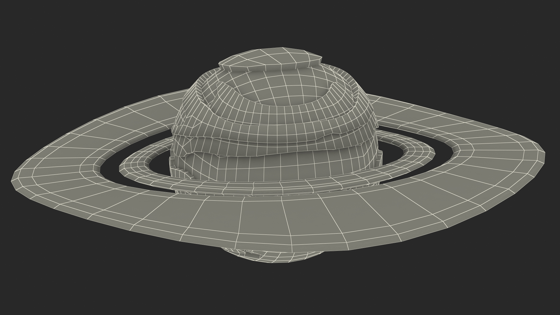 3D Cartoon Planet Saturn