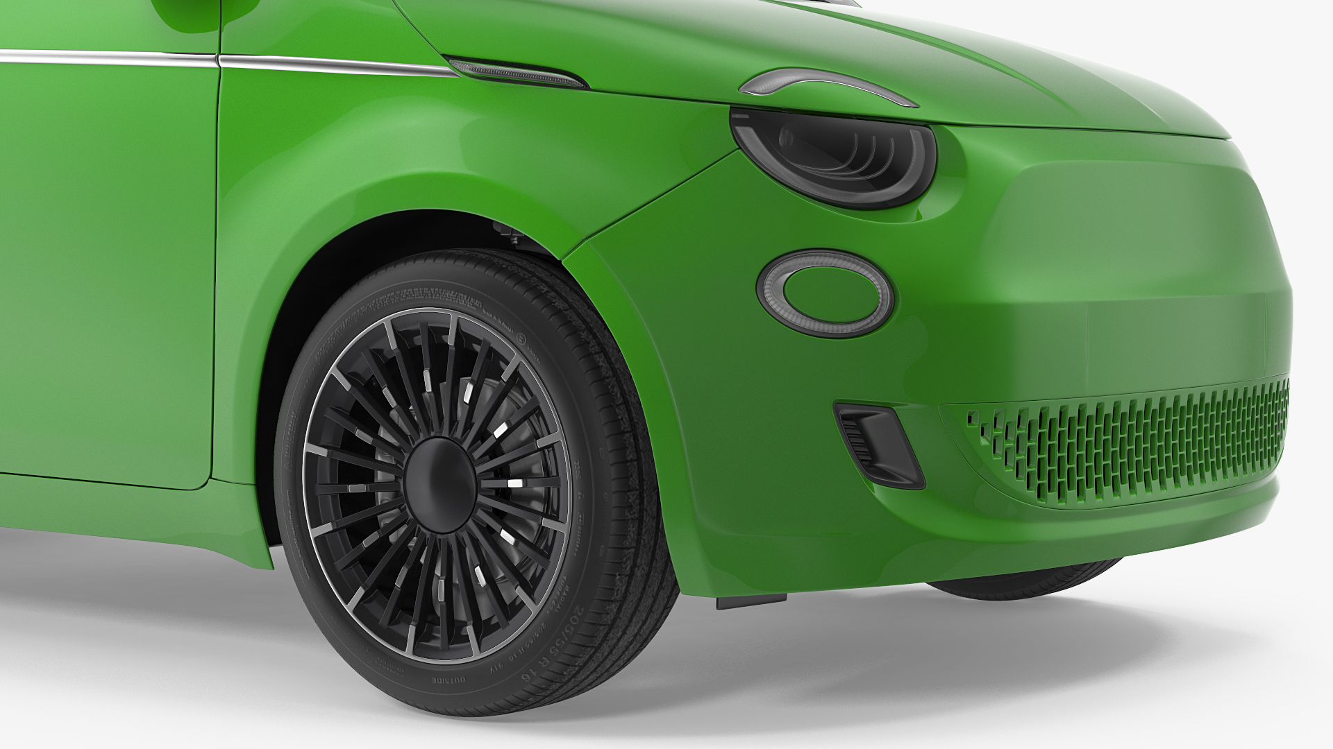 3D EV Compact Car Rigged
