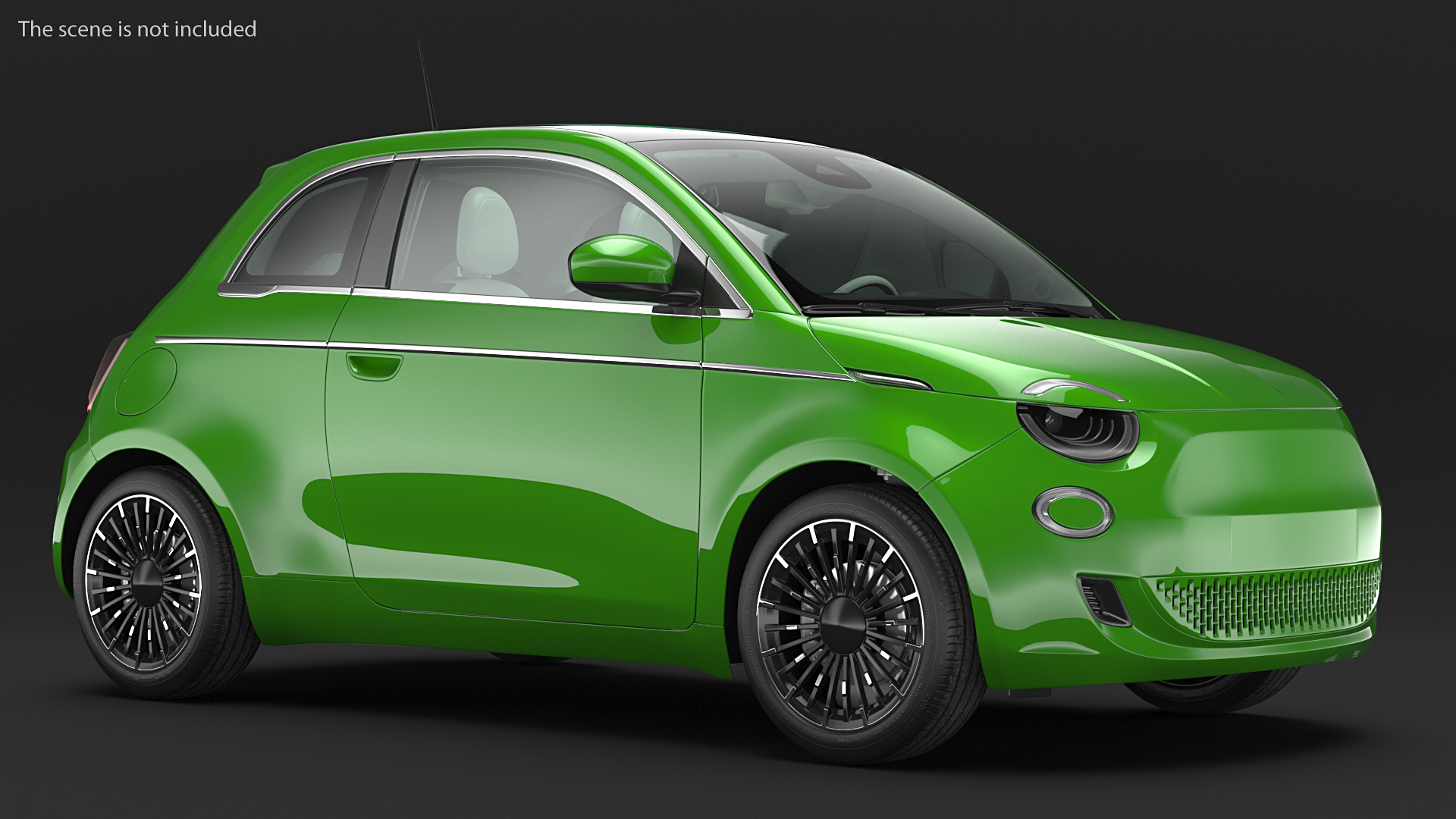 3D EV Compact Car Rigged
