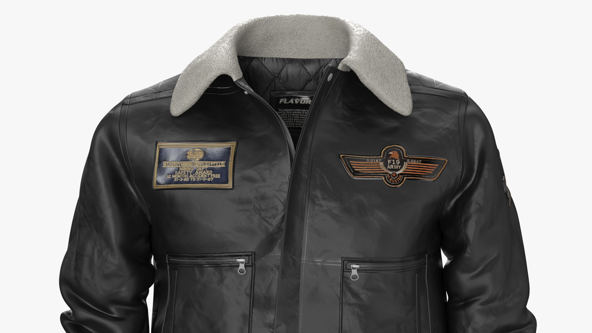 3D model Black Aviator Jacket