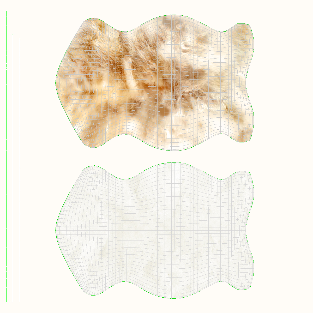 3D Natural Sheepskin Rug Brown Fur