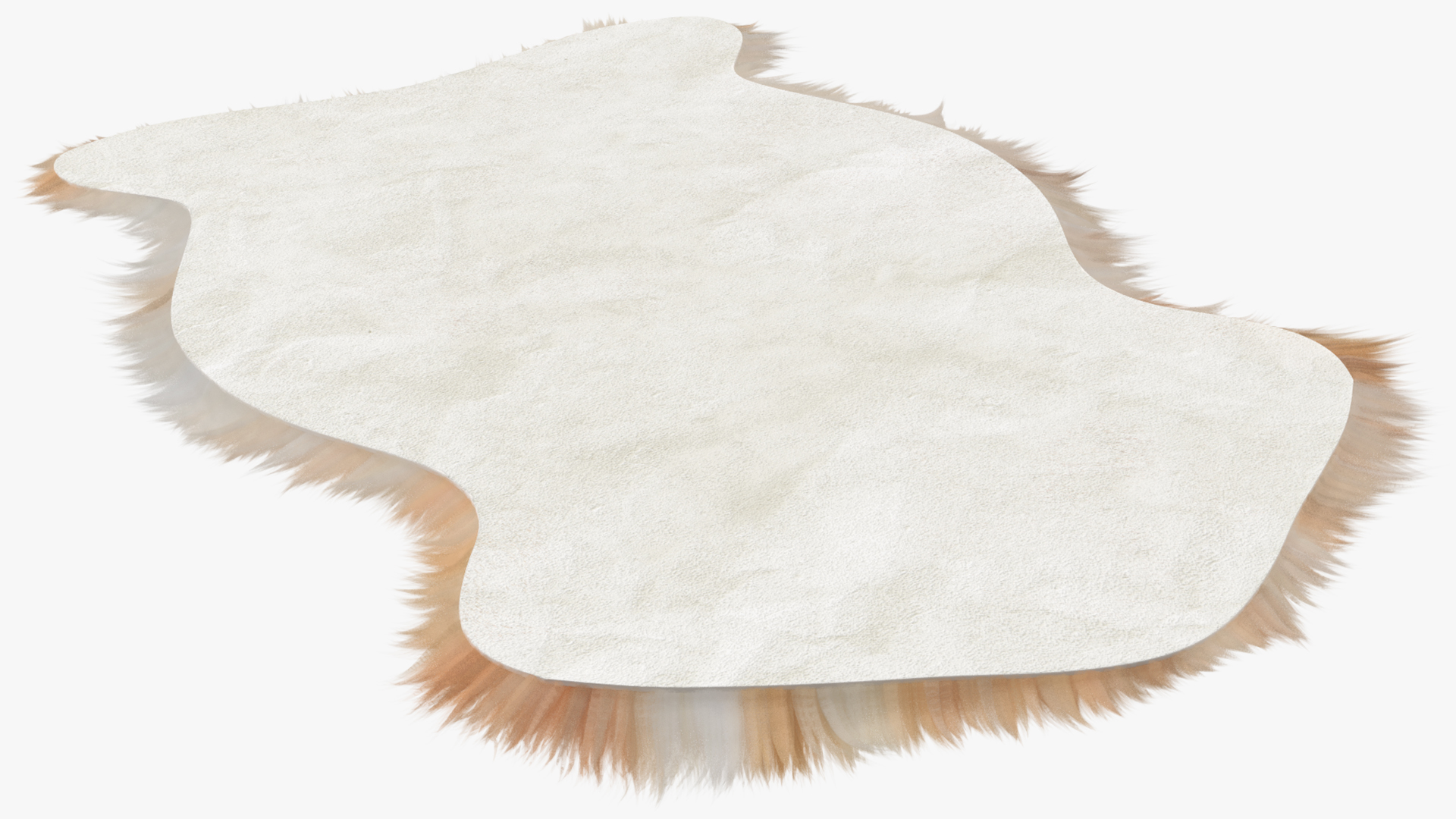 3D Natural Sheepskin Rug Brown Fur