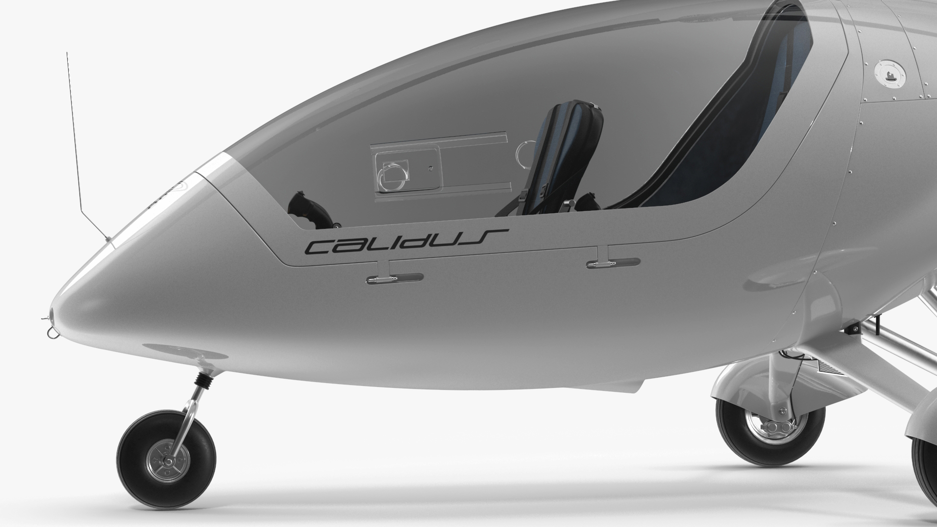 3D Gyroplane Calidus 912 White Rigged for Maya model