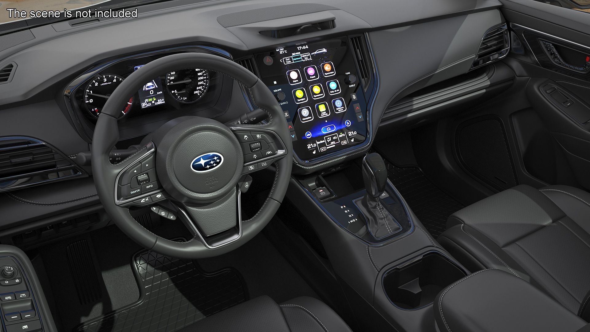 3D White Subaru Outback 2025 Dirty