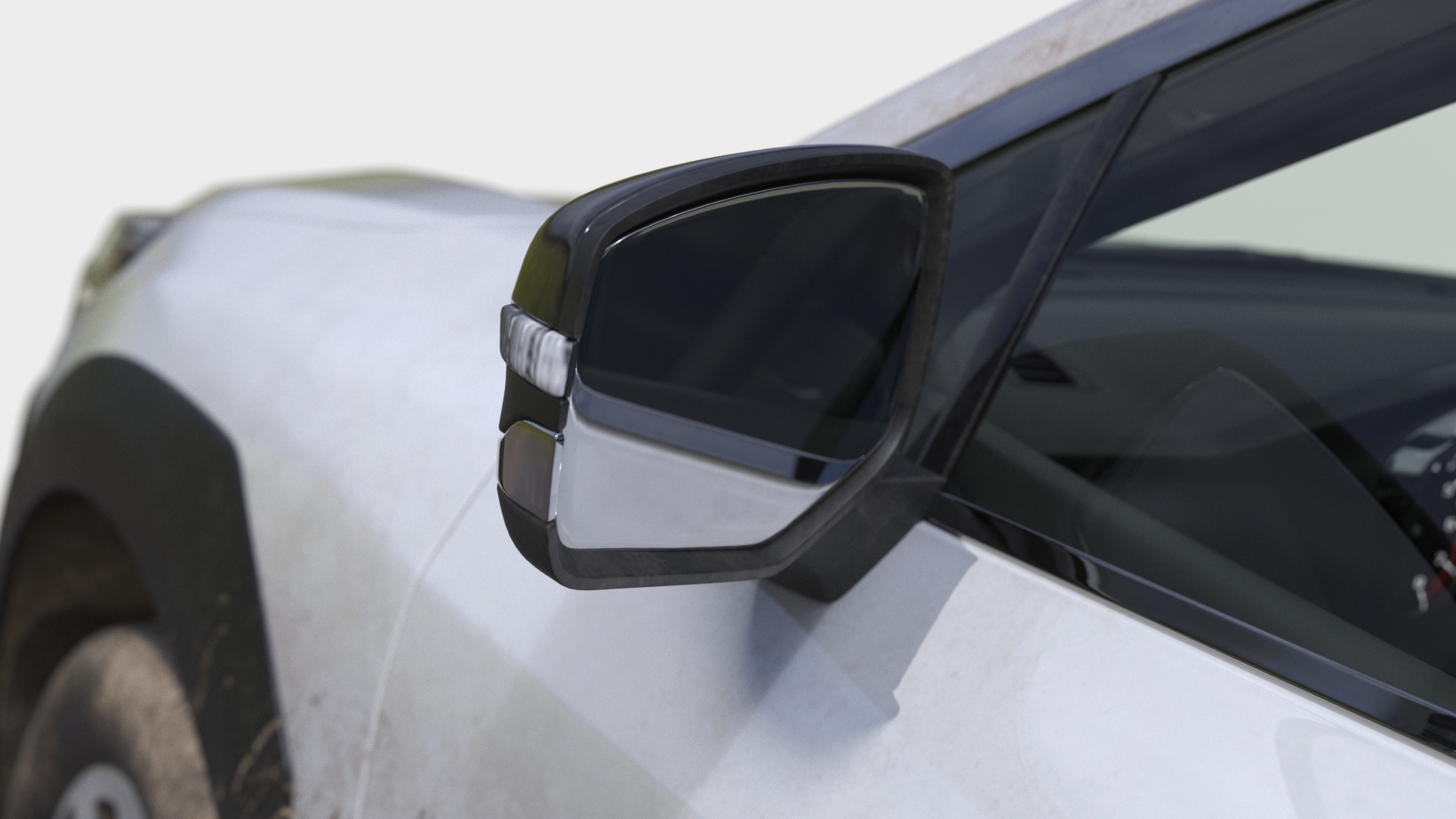 3D White Subaru Outback 2025 Dirty