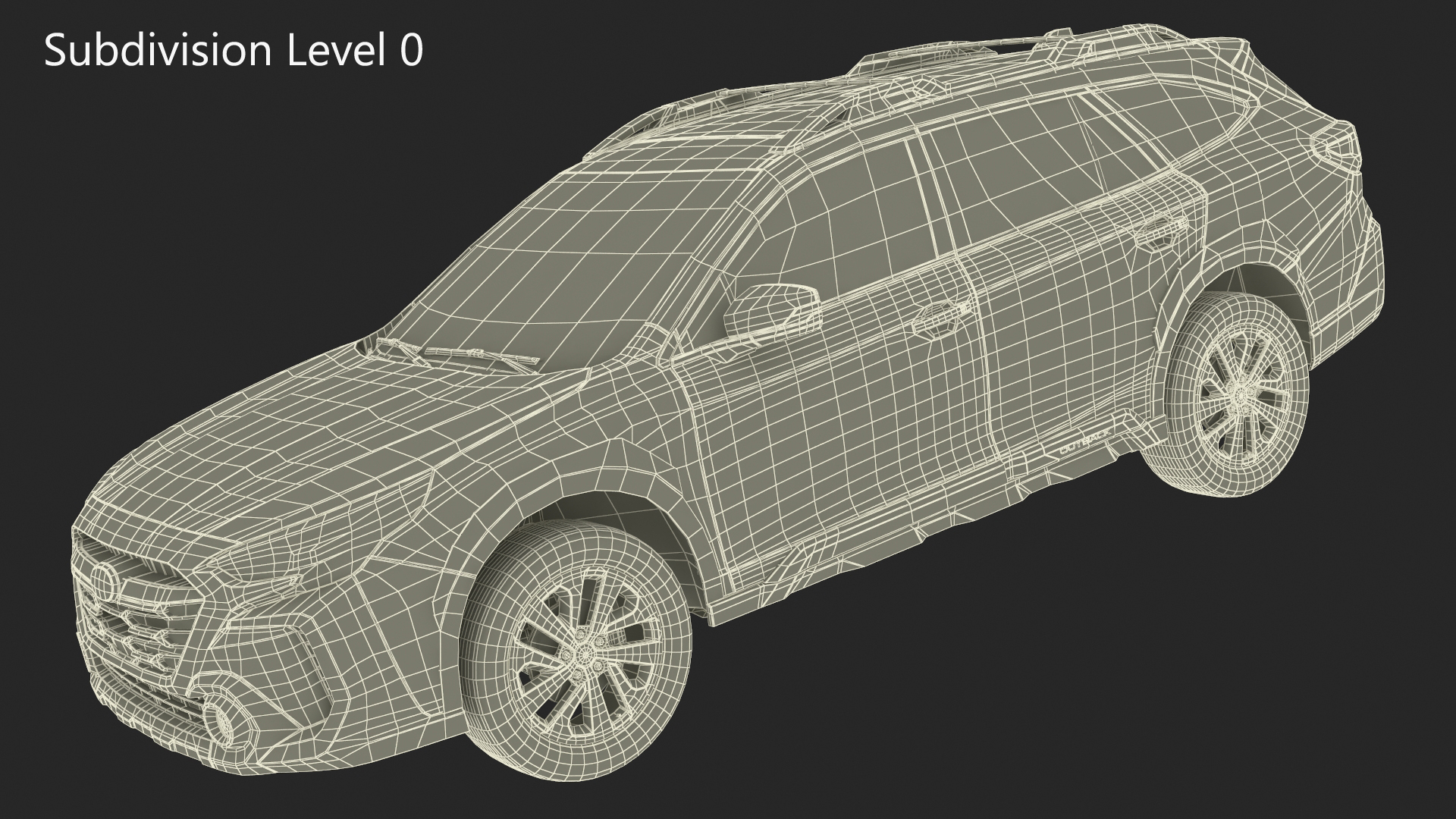 3D White Subaru Outback 2025 Dirty