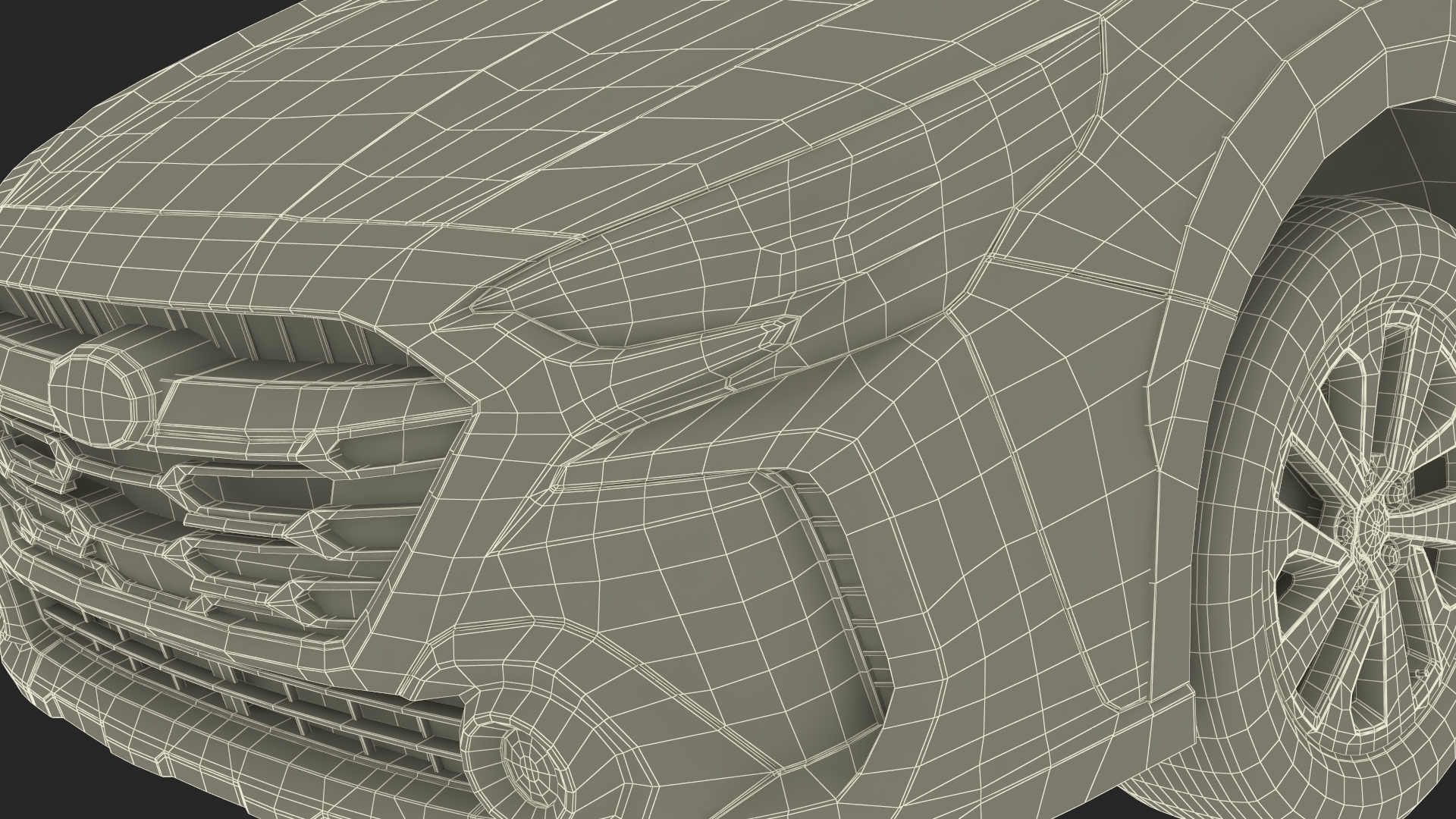 3D White Subaru Outback 2025 Dirty