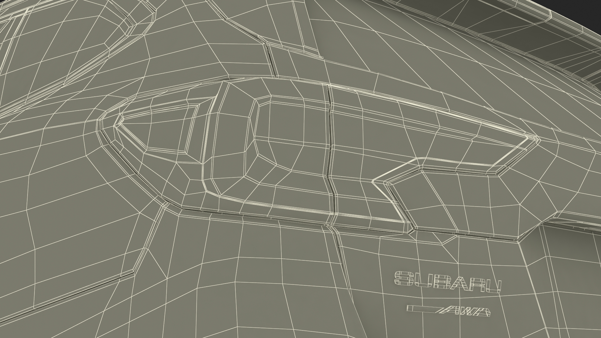 3D White Subaru Outback 2025 Dirty