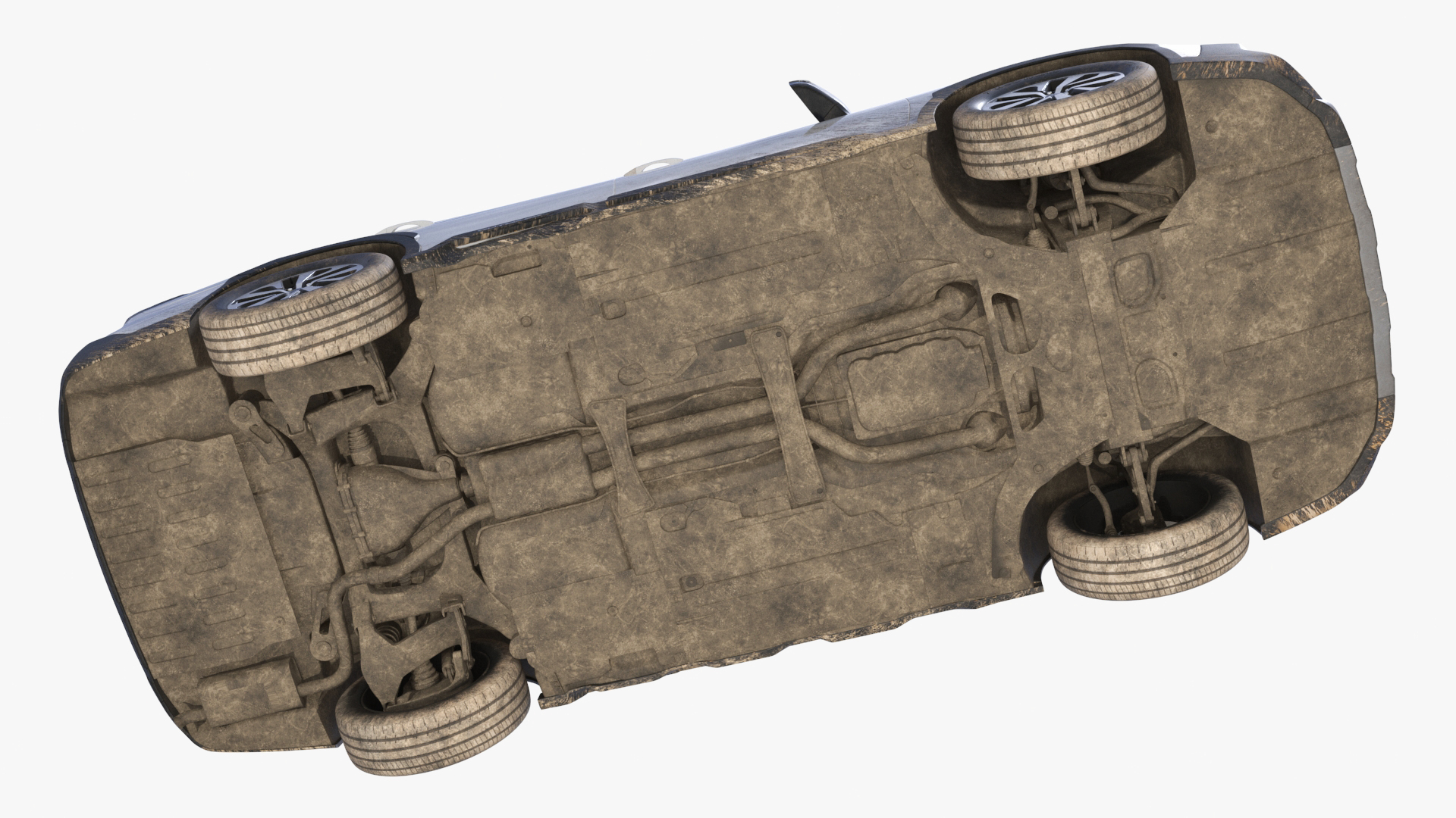 3D White Subaru Outback 2025 Dirty