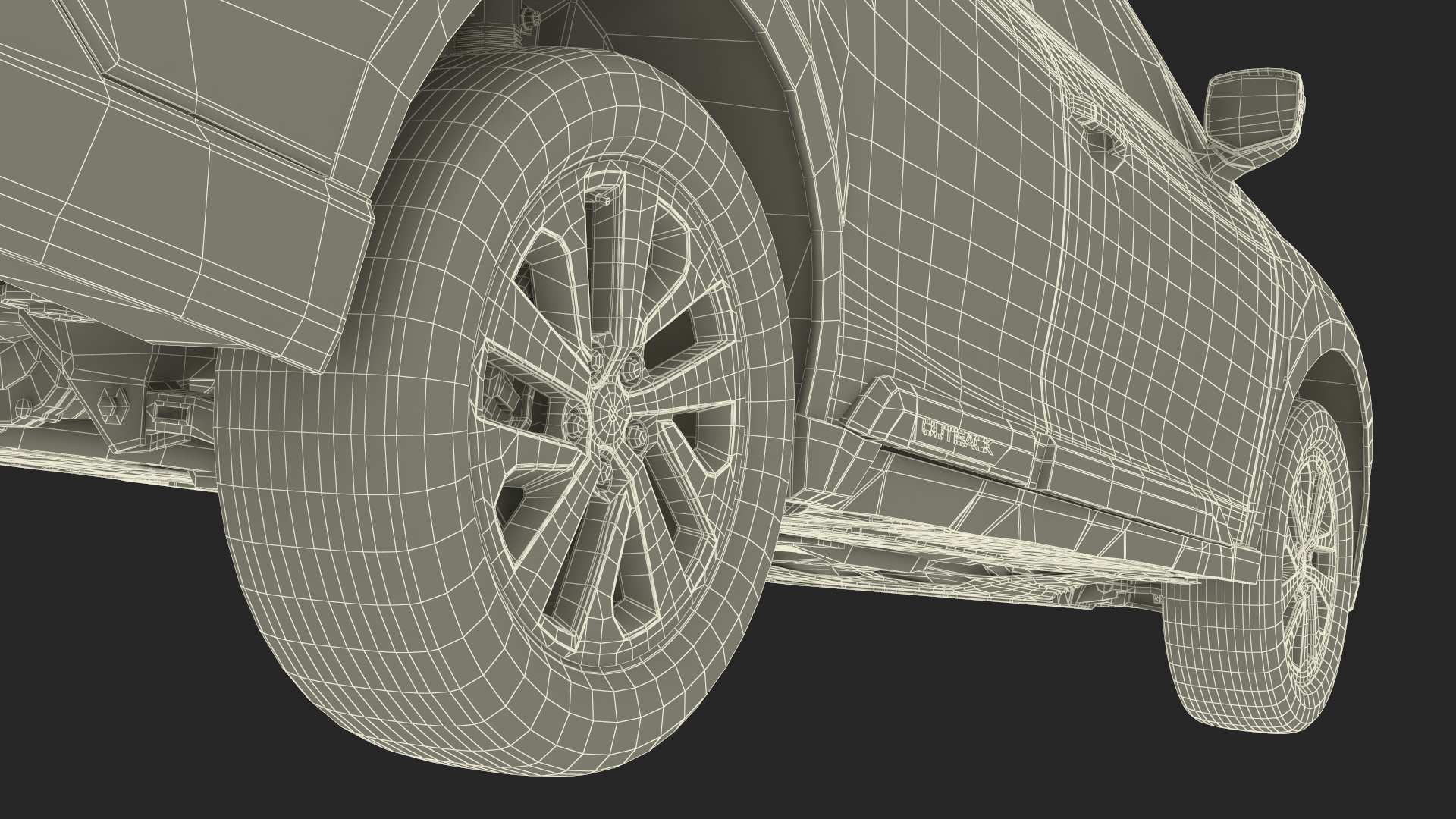 3D White Subaru Outback 2025 Dirty