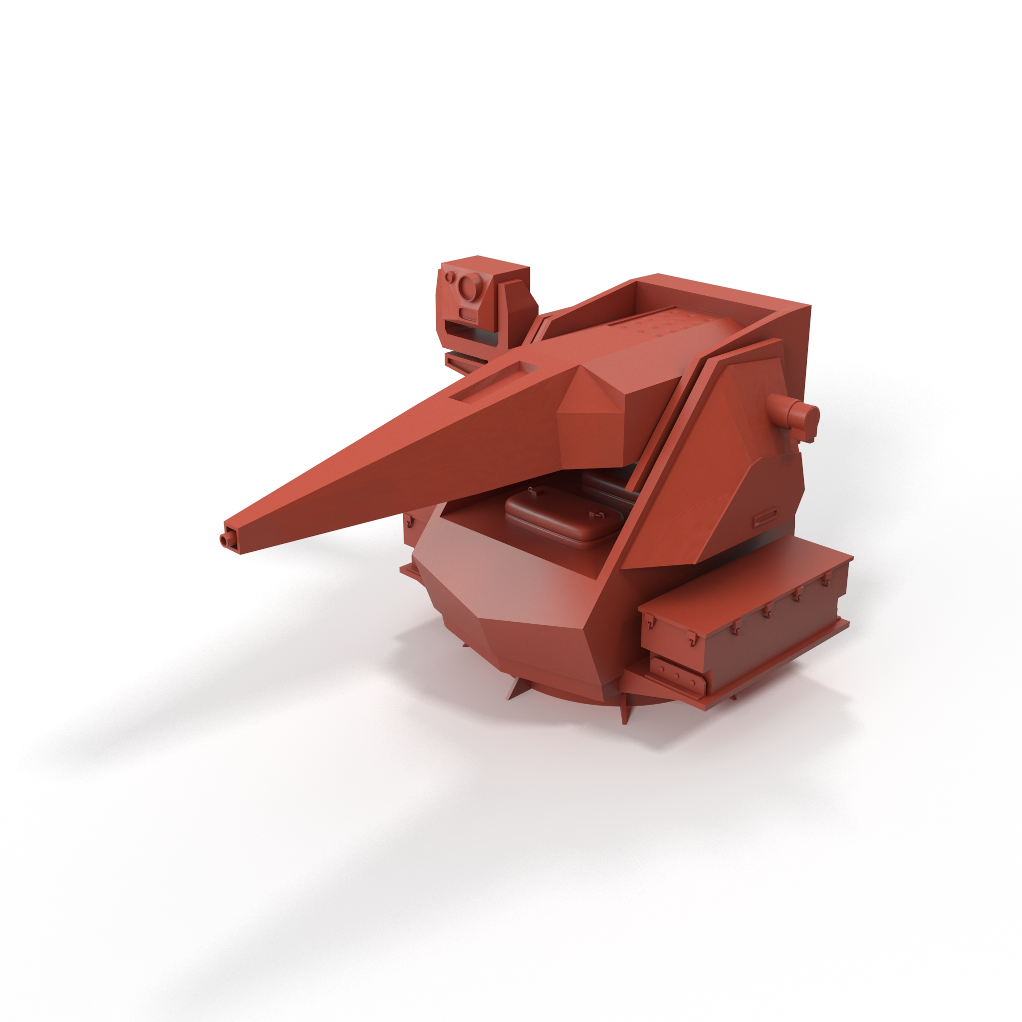 3D Simplified Sci Fi Navy Cannon System Gun for 3D Print model