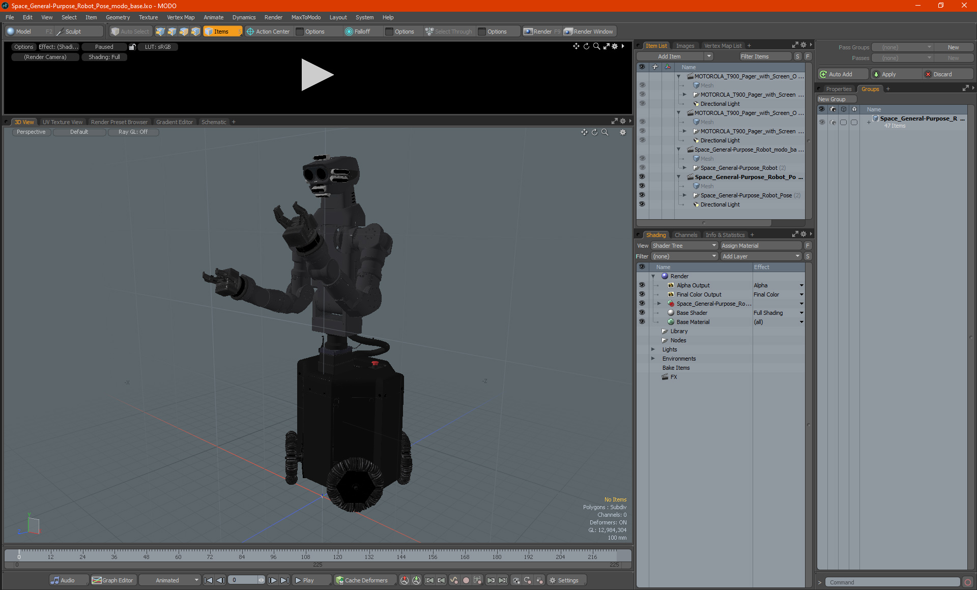 Space General-Purpose Robot Pose 3D