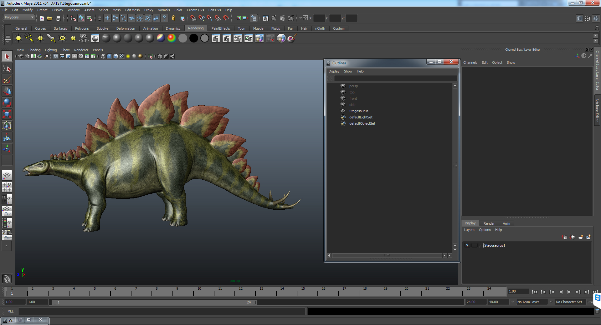 3D Stegosaurus
