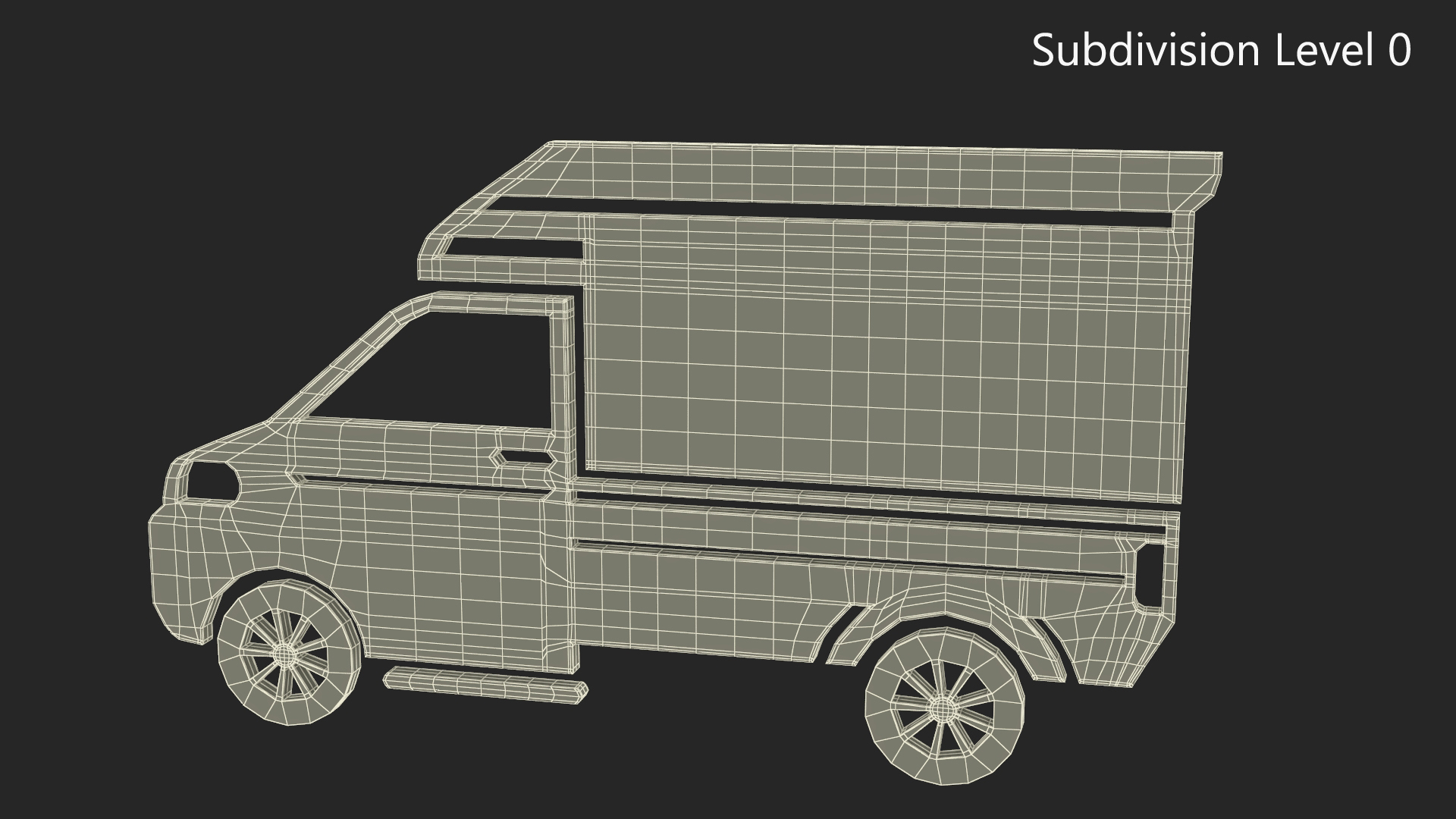 3D Mini Truck Silhouette