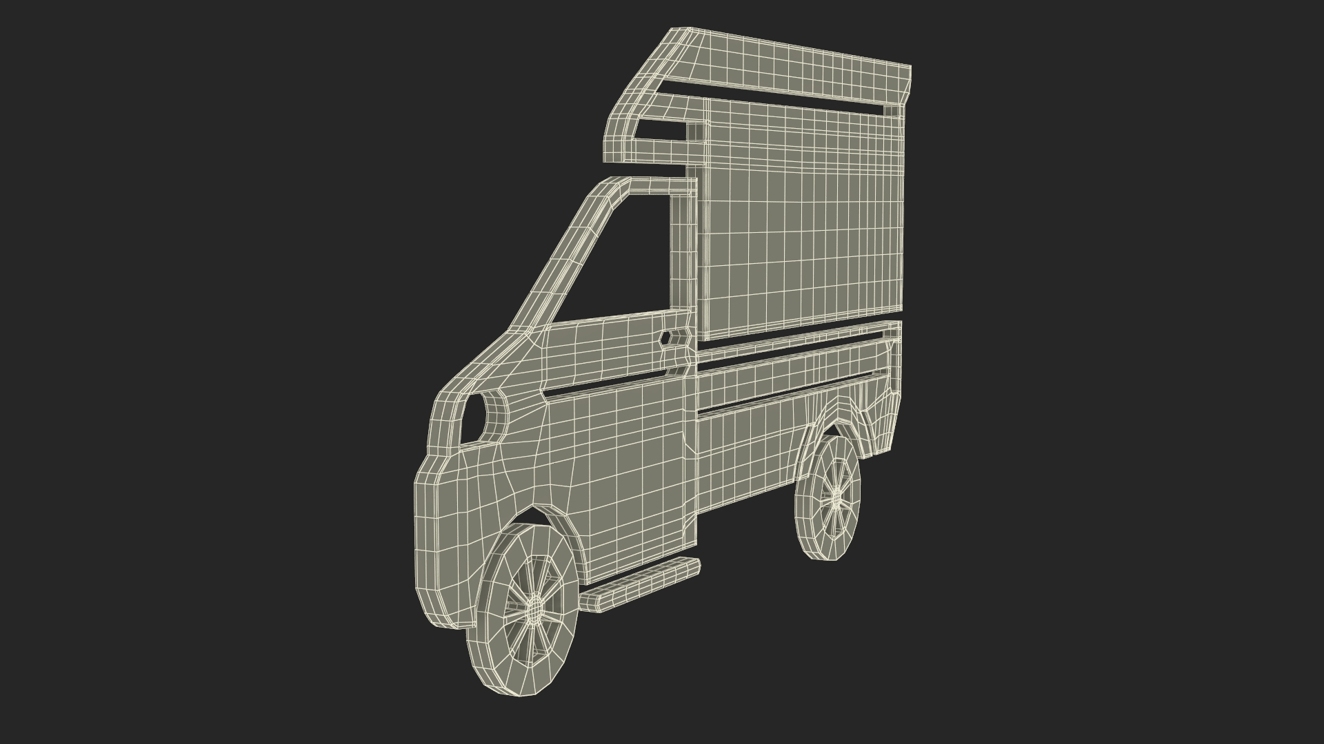 3D Mini Truck Silhouette