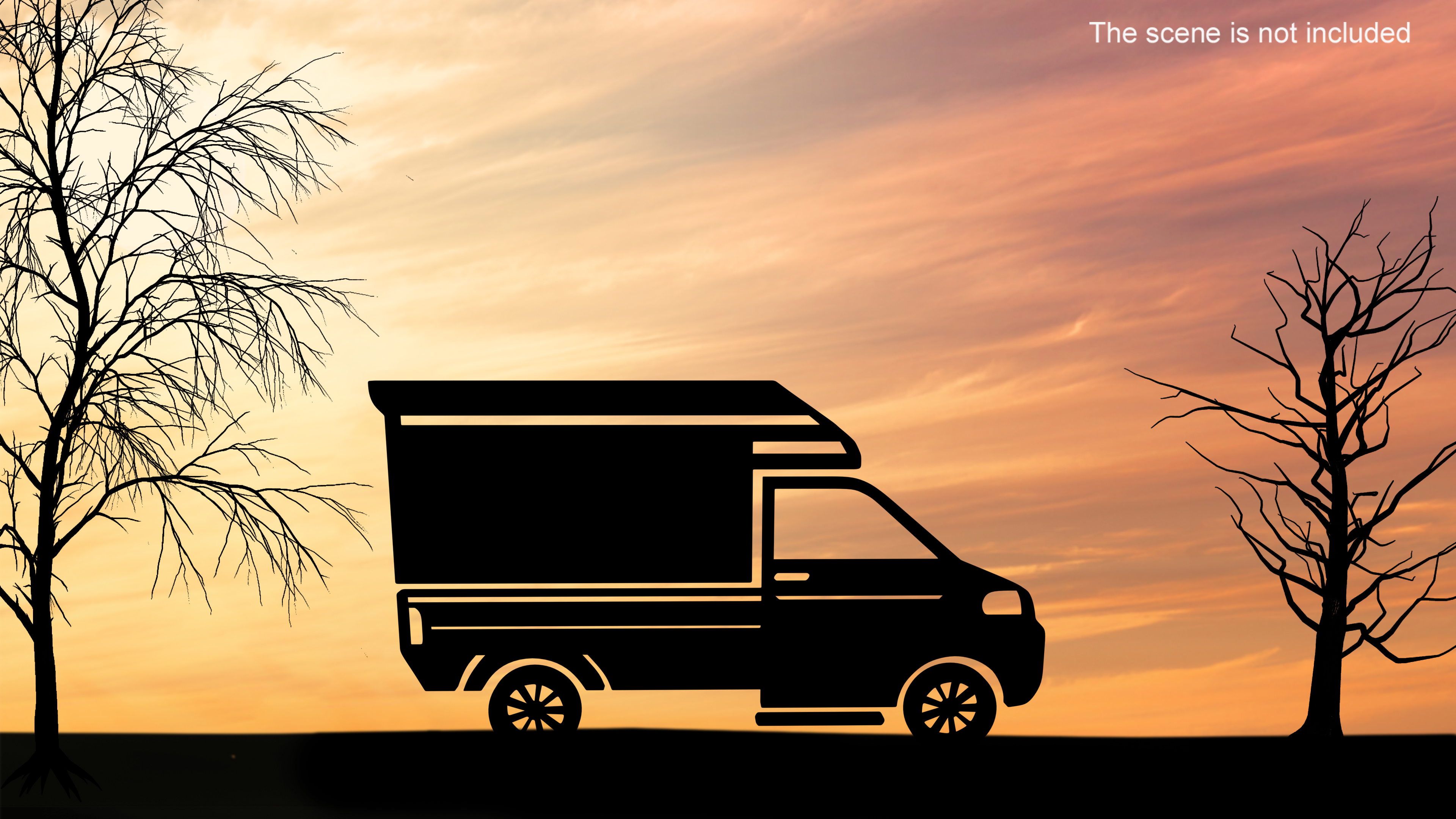 3D Mini Truck Silhouette