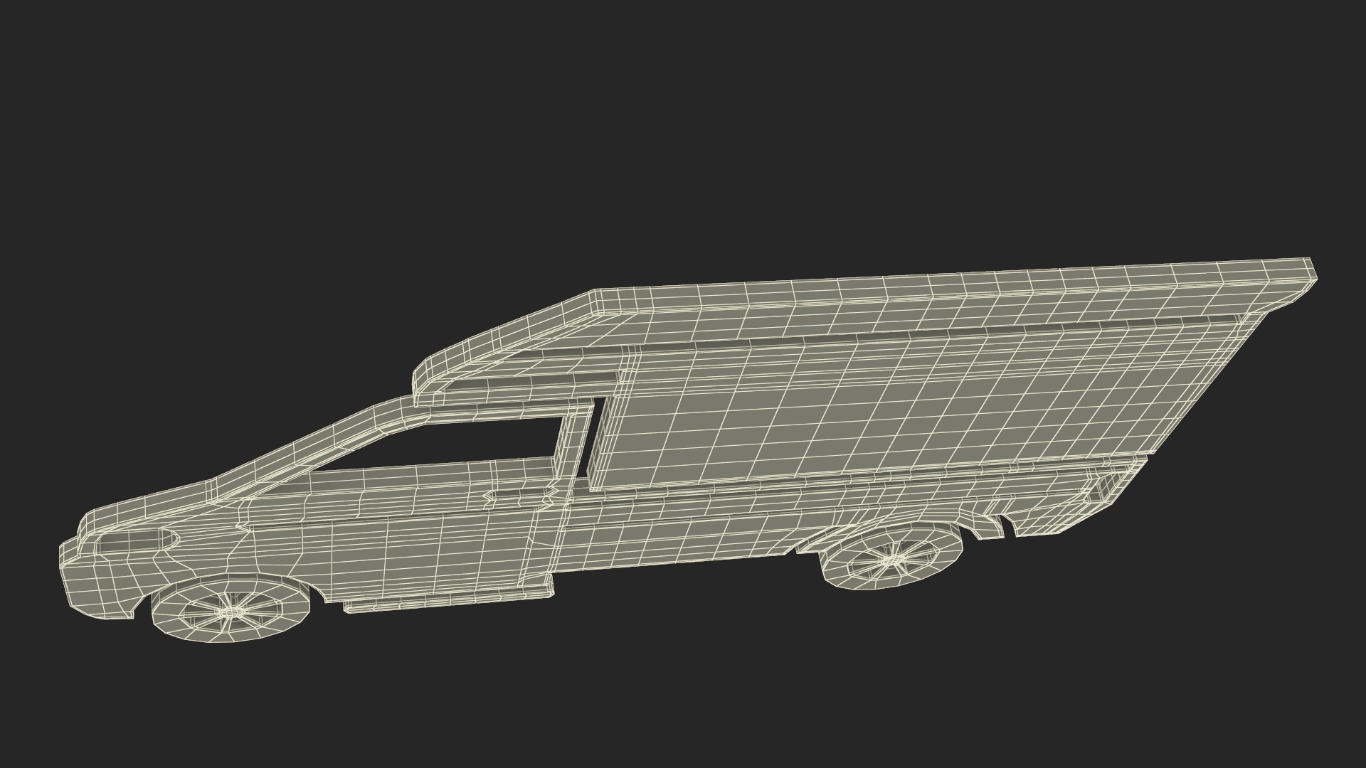 3D Mini Truck Silhouette