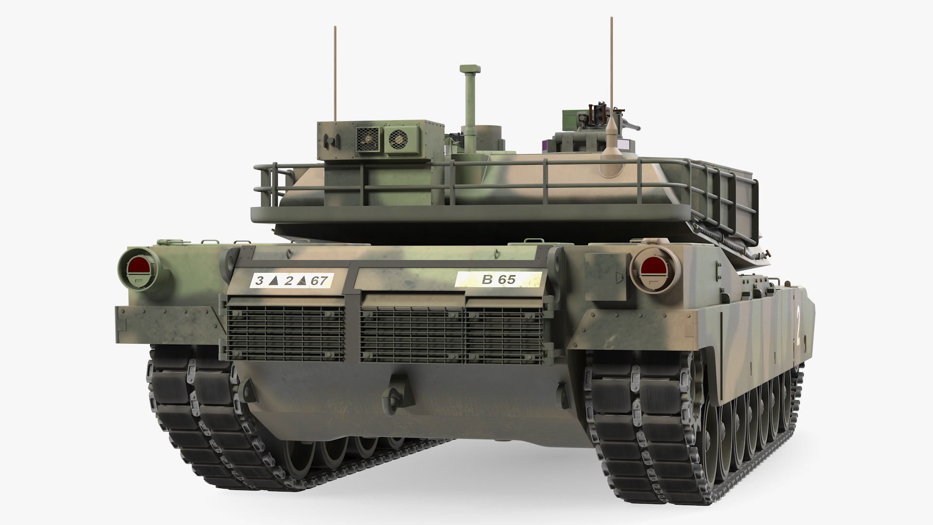Oshkosh M1070 Tank Transporter M1000 Semi-Trailer with M1 Abrams 3D model