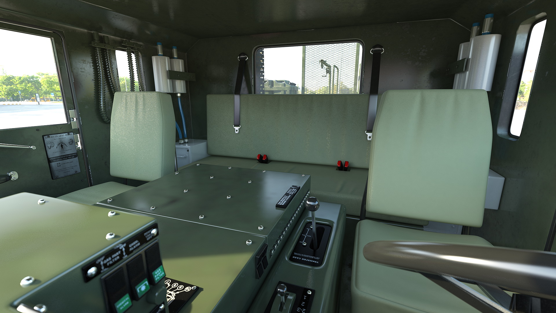 Oshkosh M1070 Tank Transporter M1000 Semi-Trailer with M1 Abrams 3D model