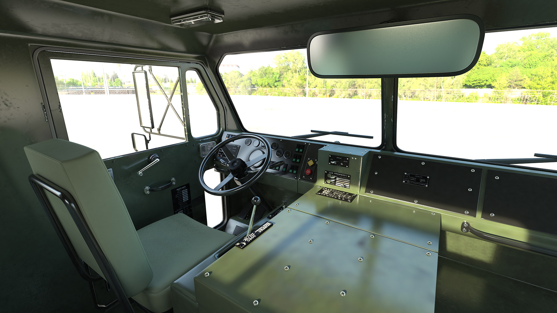 Oshkosh M1070 Tank Transporter M1000 Semi-Trailer with M1 Abrams 3D model