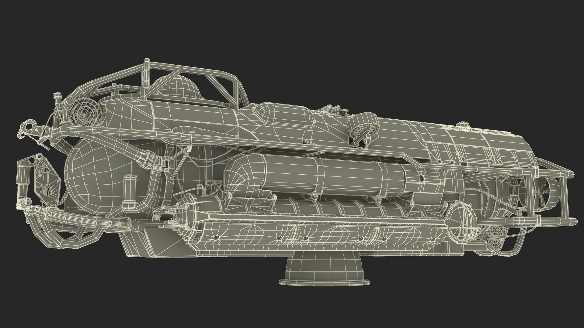 3D Rescue Submarine Yellow model