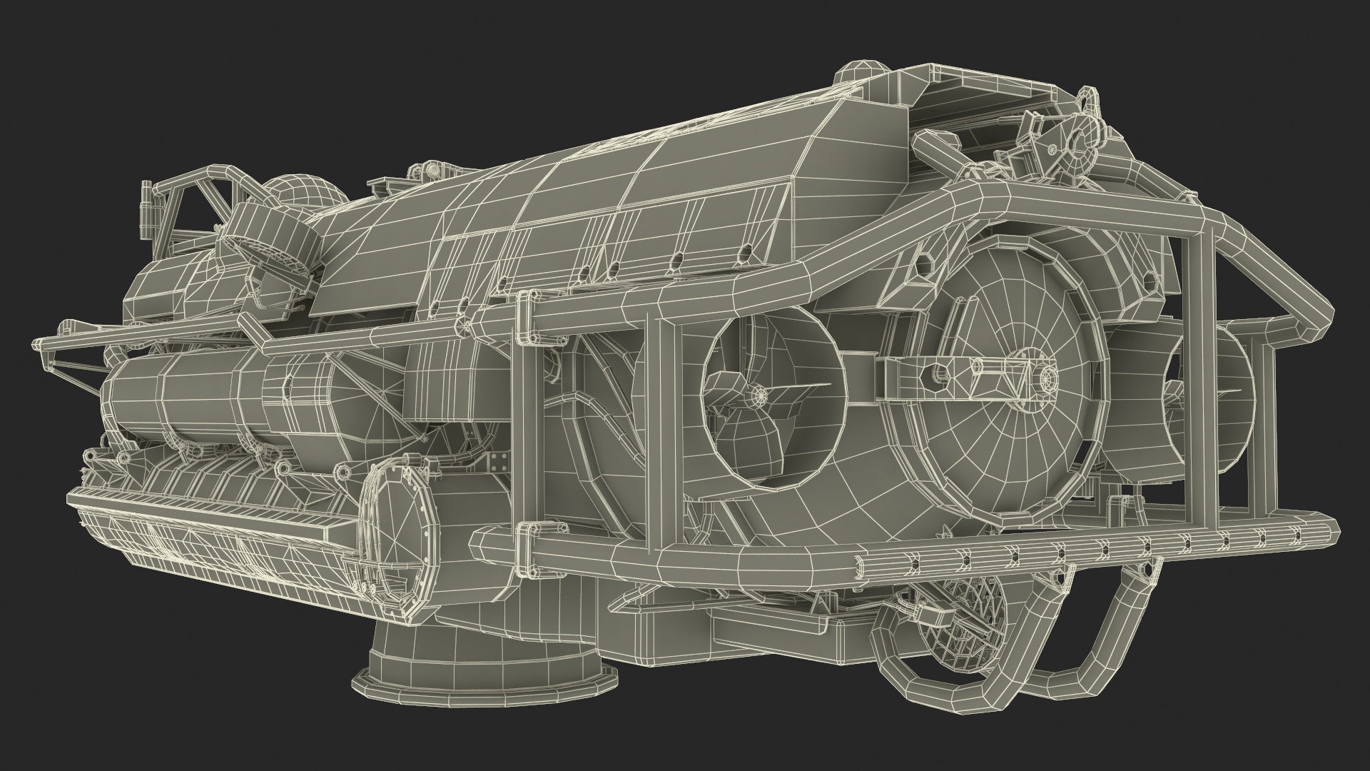 3D Rescue Submarine Yellow model