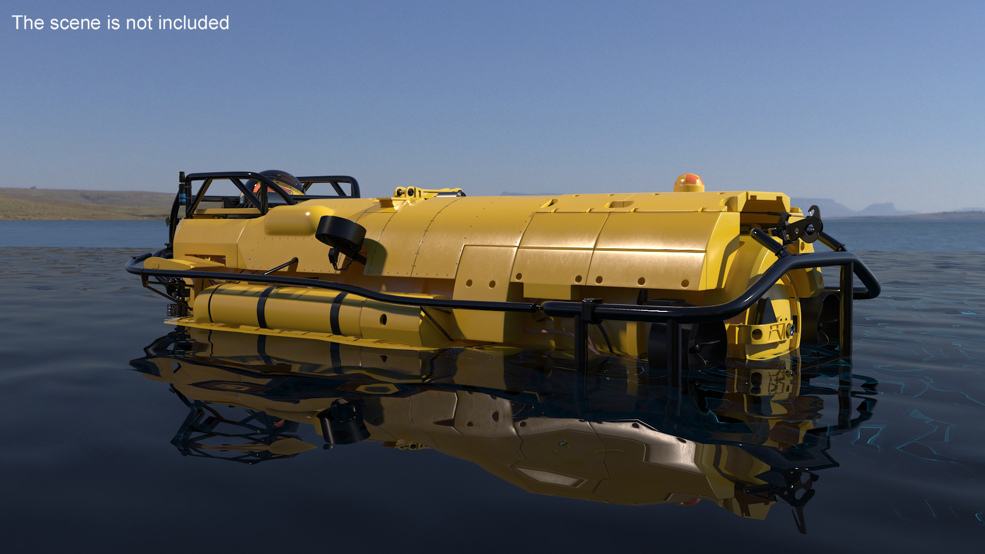 3D Rescue Submarine Yellow model