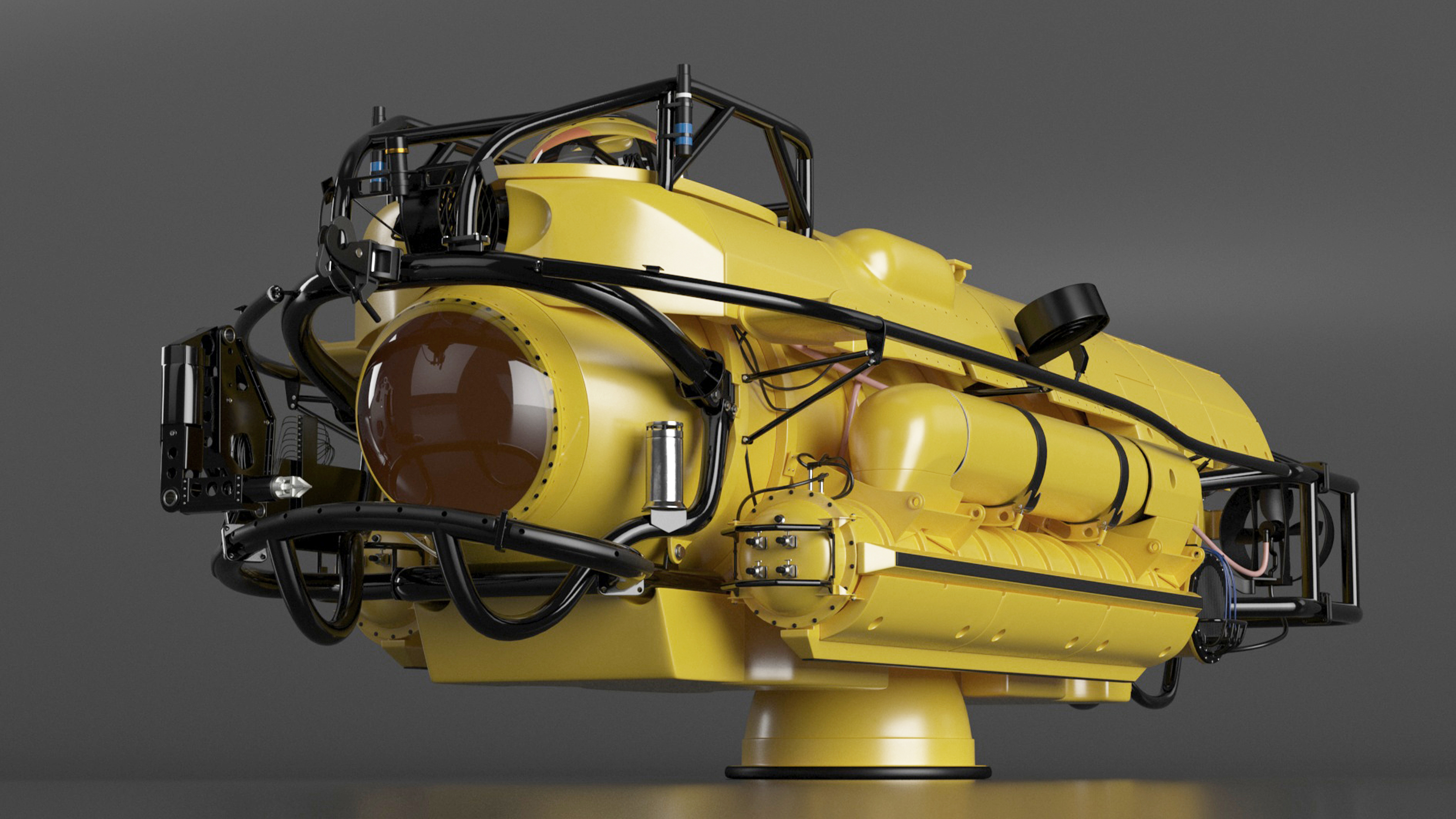 3D Rescue Submarine Yellow model