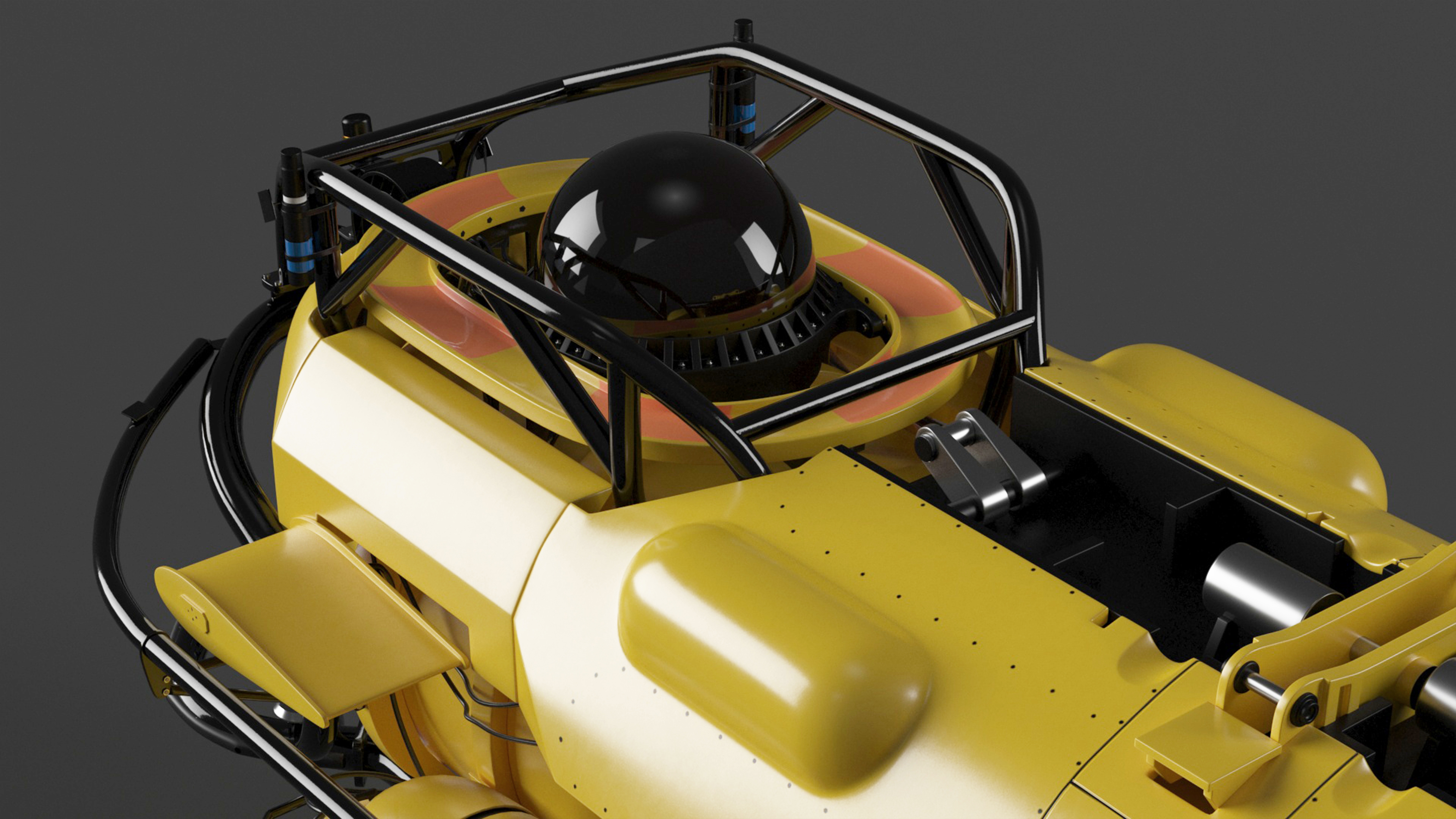 3D Rescue Submarine Yellow model