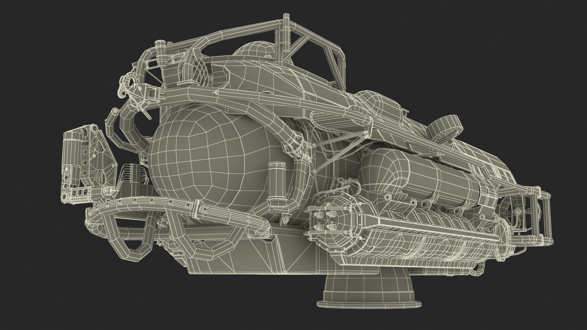 3D Rescue Submarine Yellow model