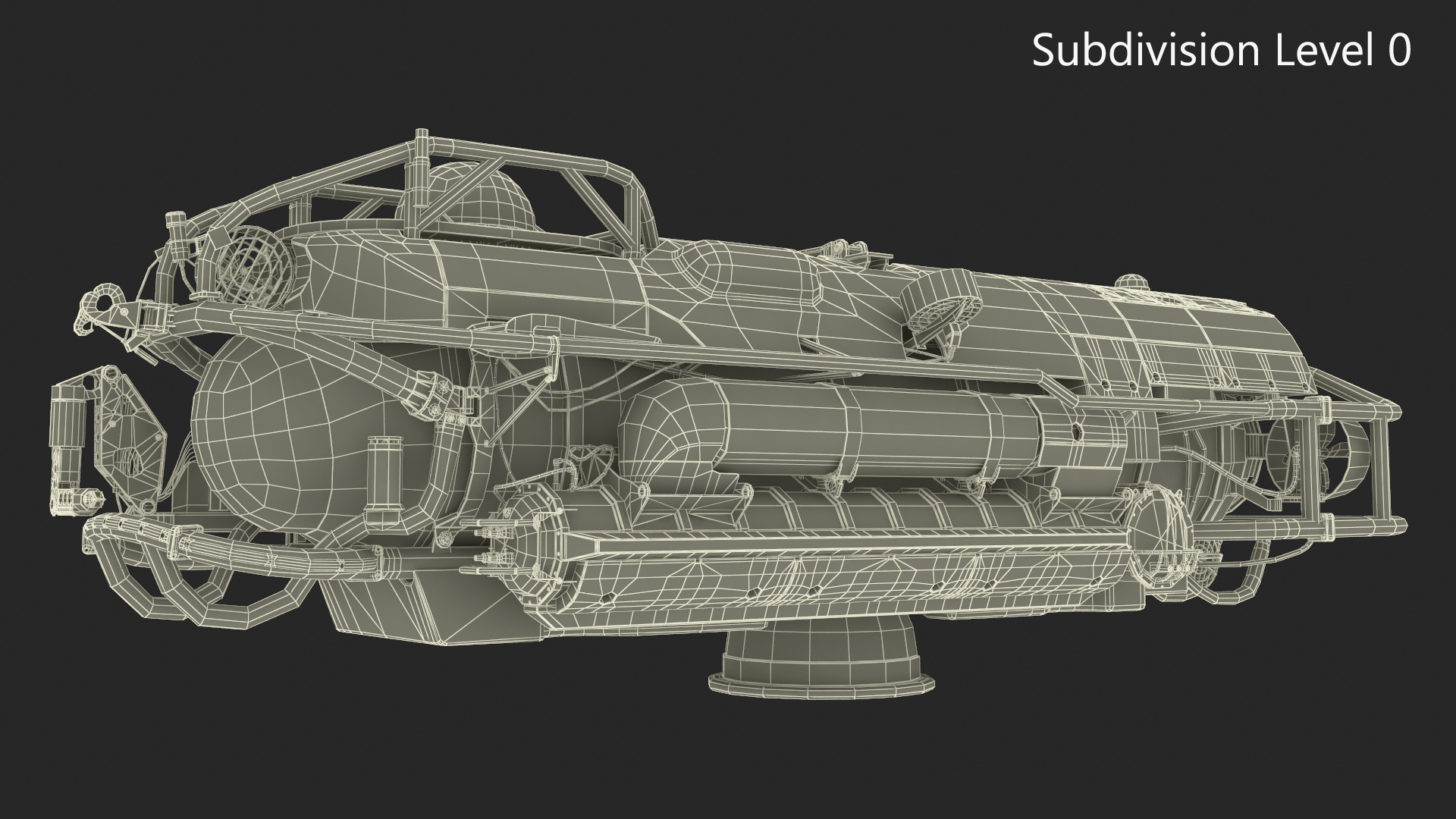 3D Rescue Submarine Yellow model