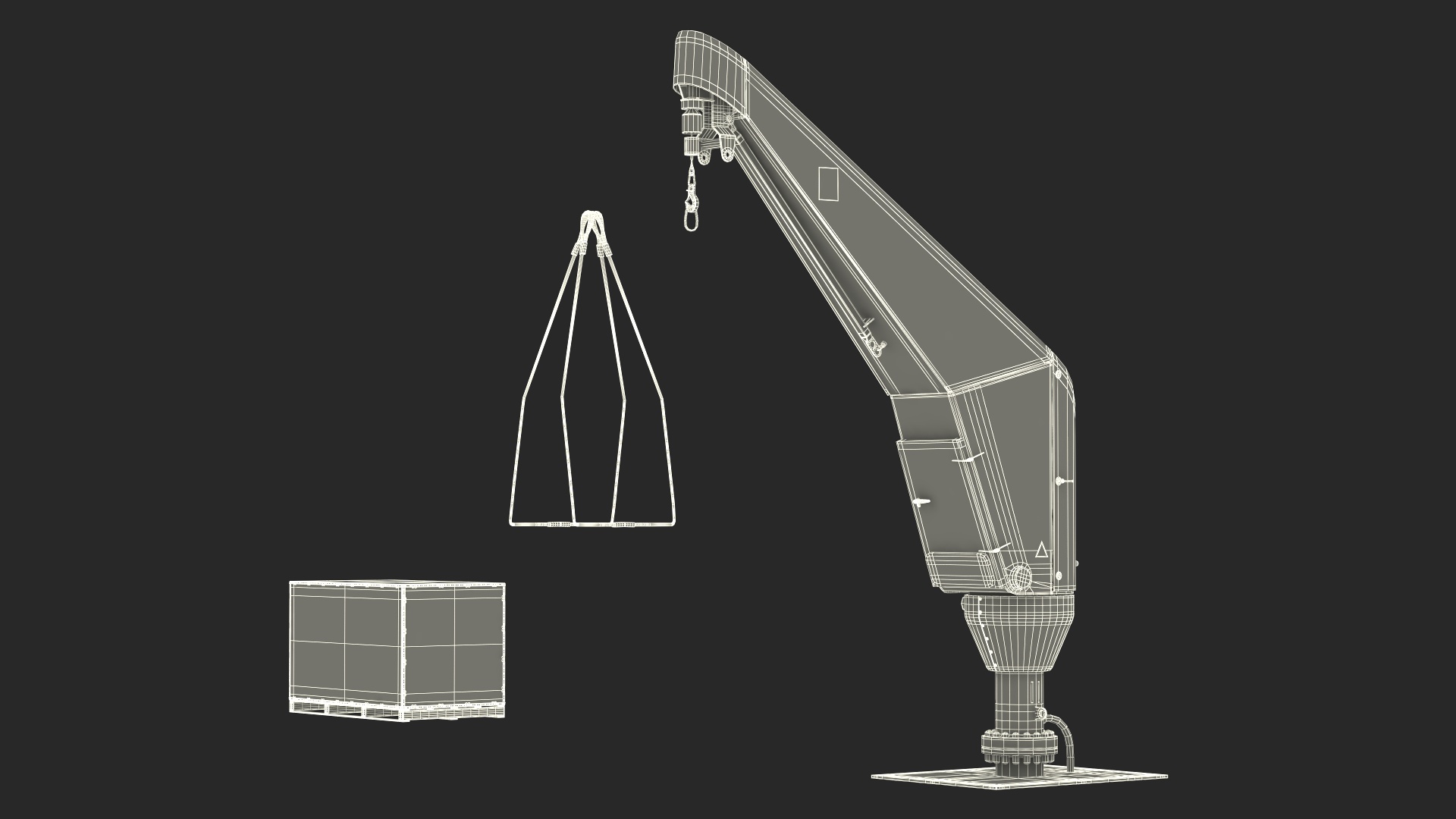 3D Seasight Davits Crane with Load
