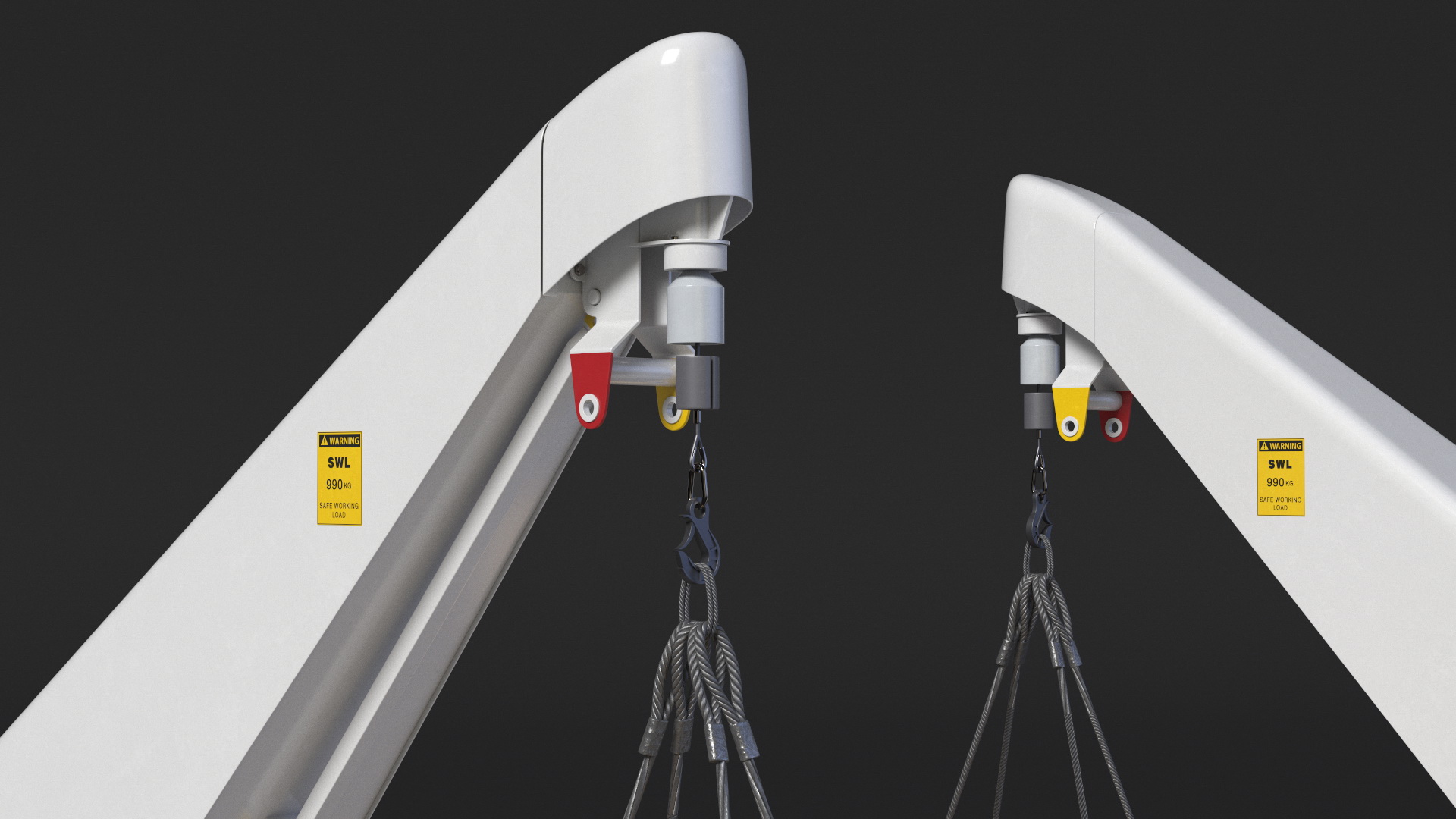 3D Seasight Davits Crane with Load