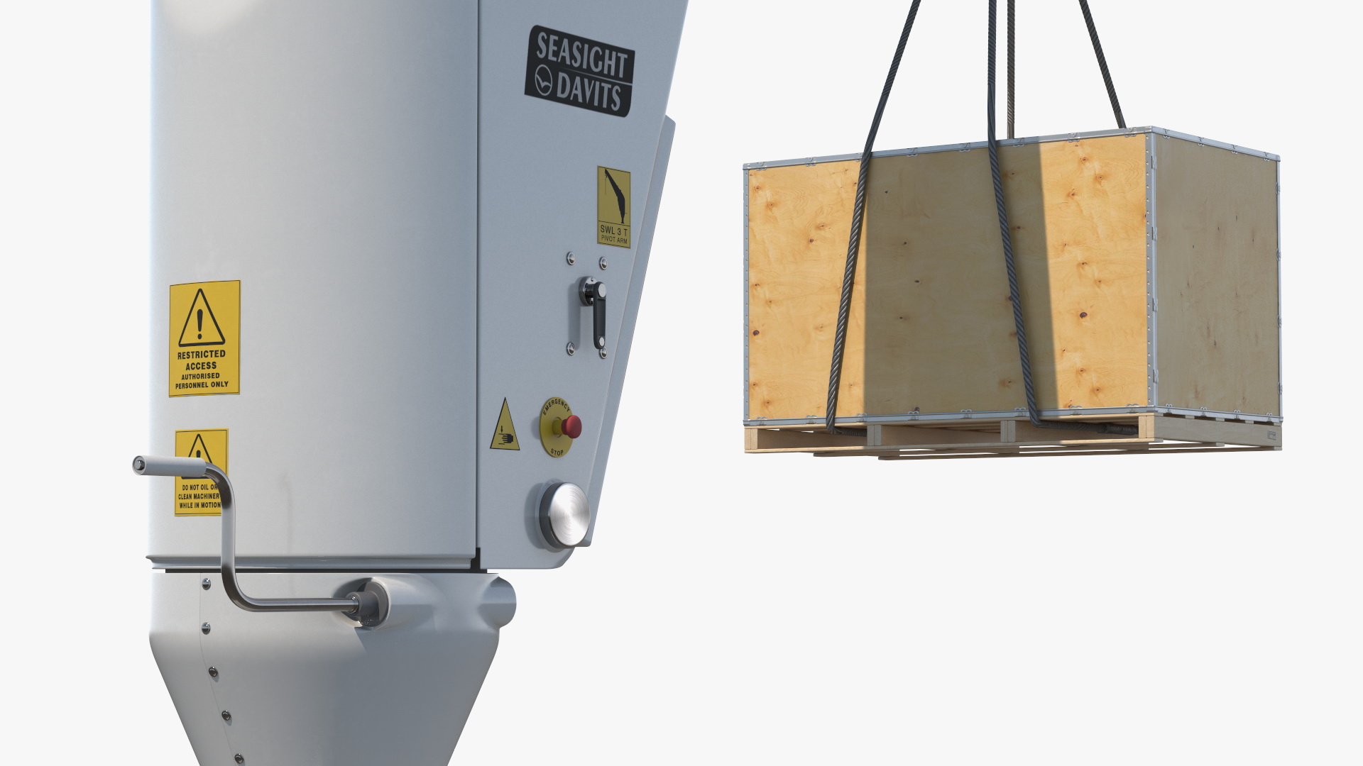 3D Seasight Davits Crane with Load