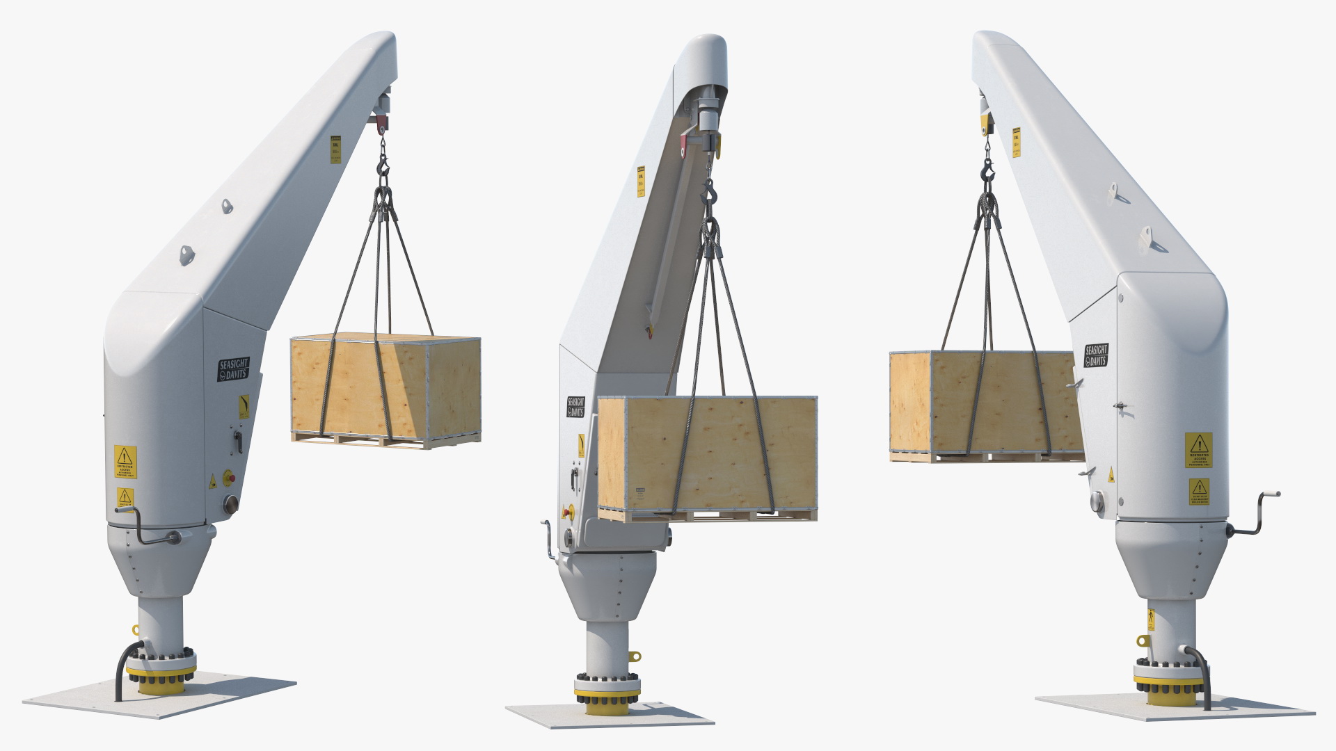 3D Seasight Davits Crane with Load
